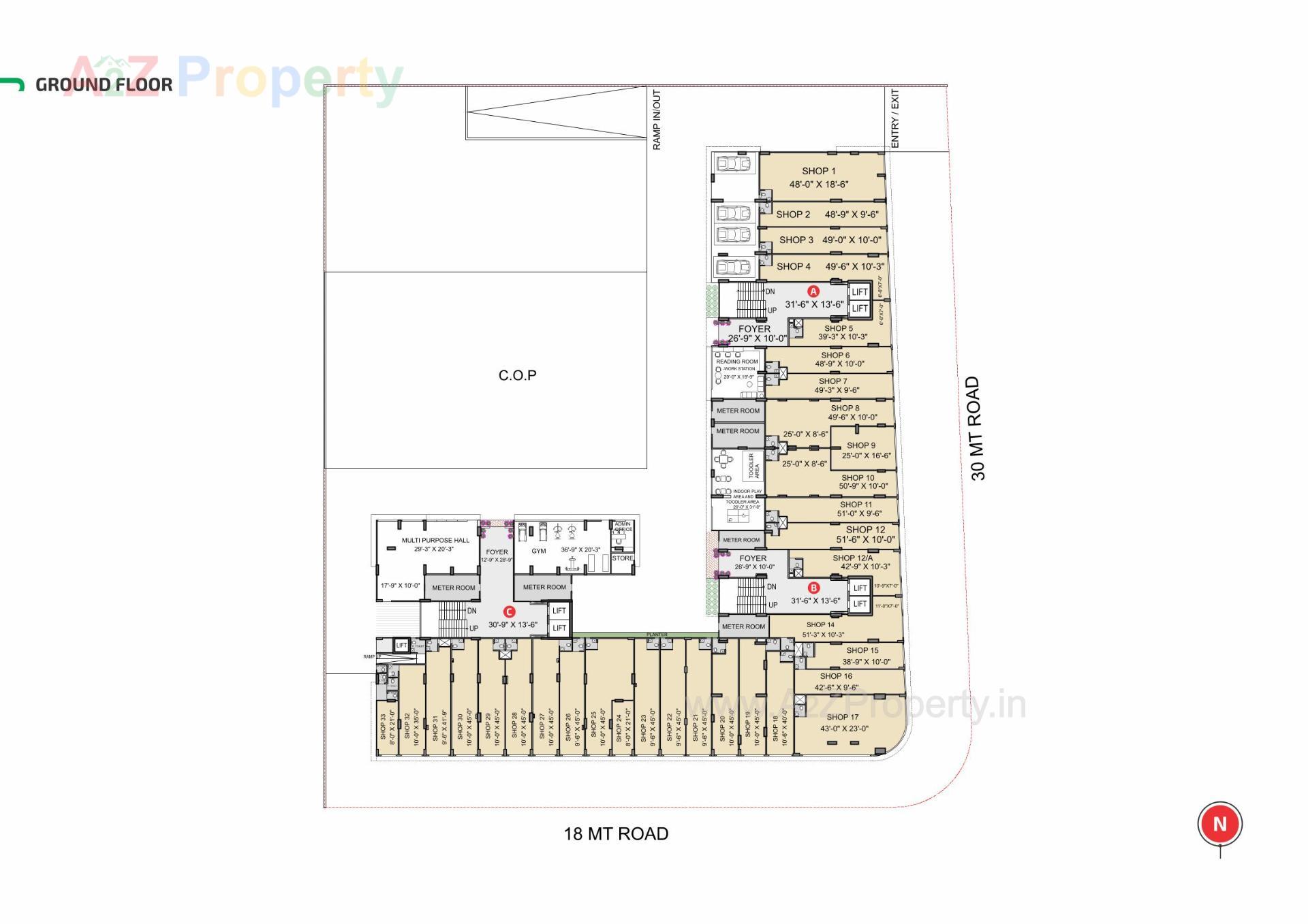 Layout of real estate project Ayunam Greens located at Kudasan, Gandhinagar, Gujarat