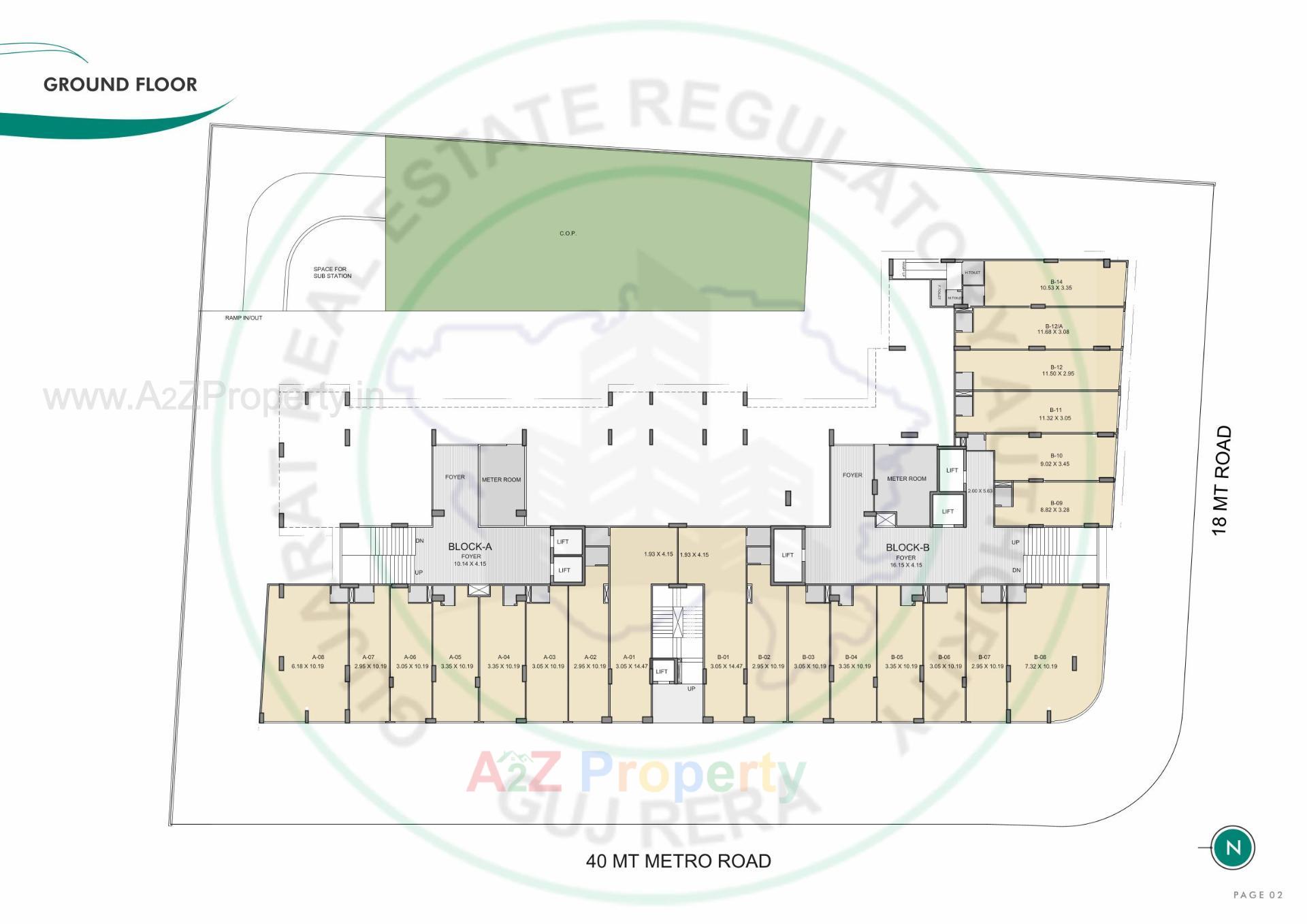 Layout of real estate project Ayunam Sarita located at Randesan, Gandhinagar, Gujarat