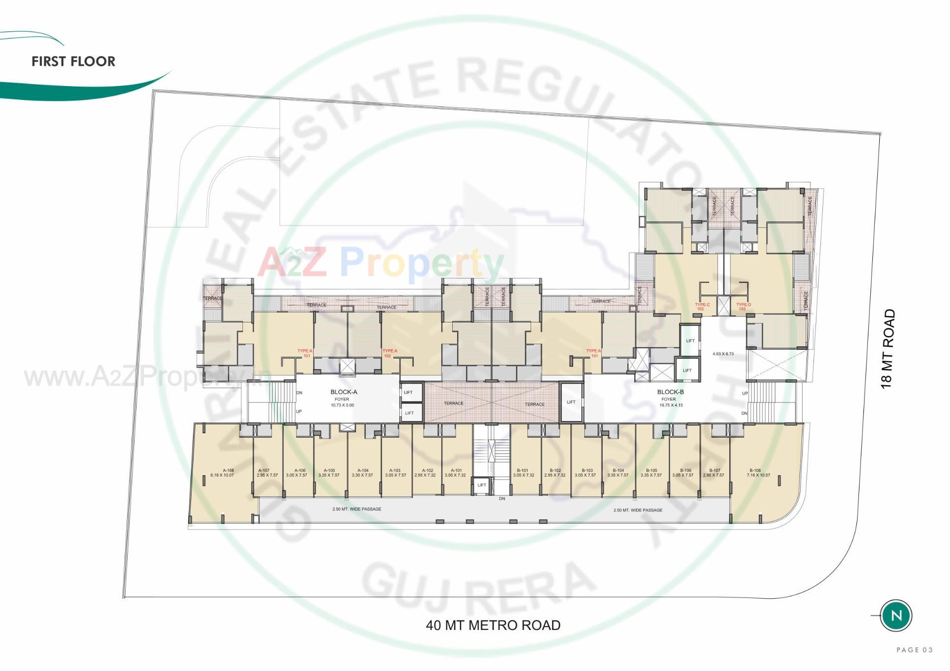 Layout of real estate project Ayunam Sarita located at Randesan, Gandhinagar, Gujarat
