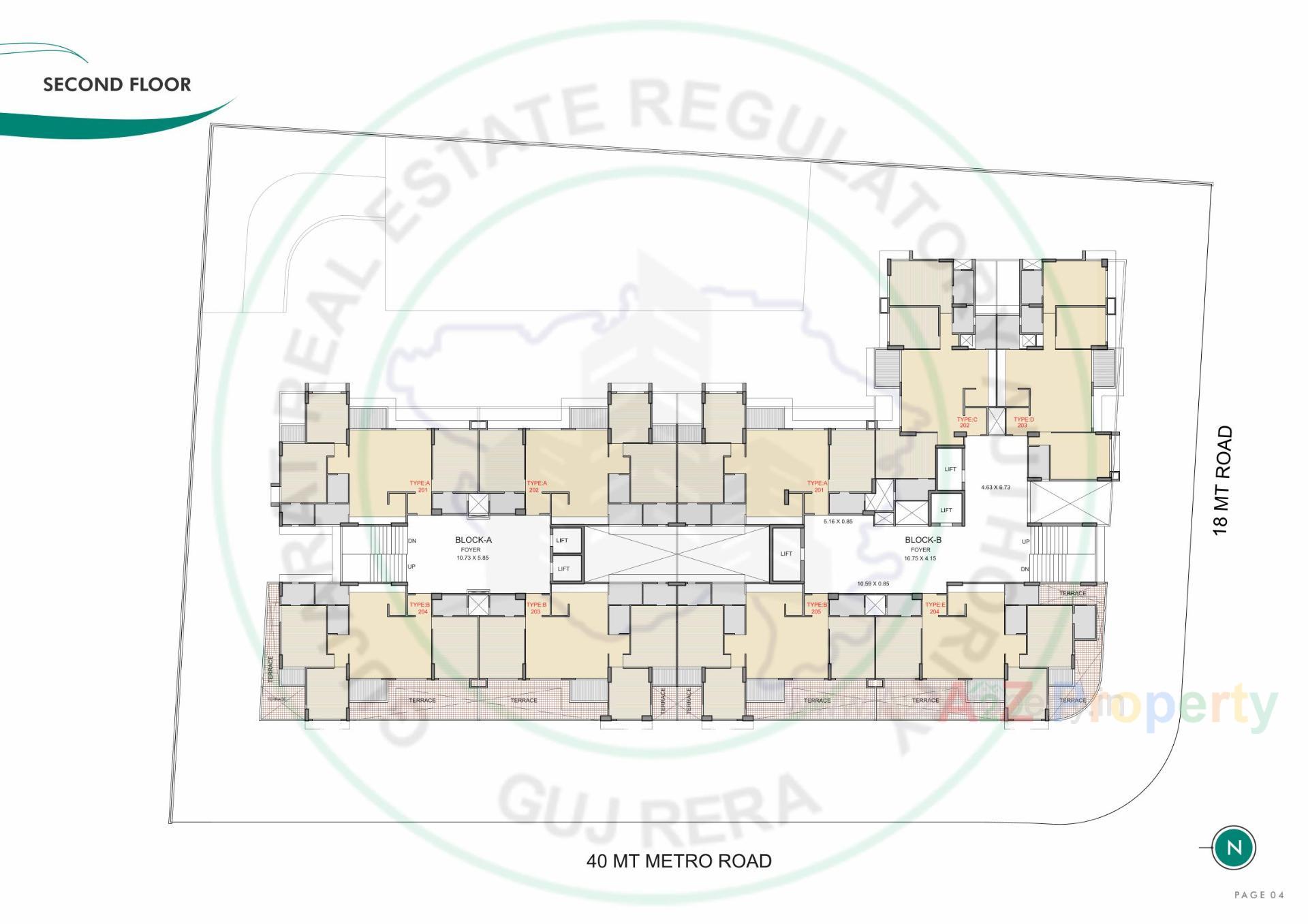 Layout of real estate project Ayunam Sarita located at Randesan, Gandhinagar, Gujarat