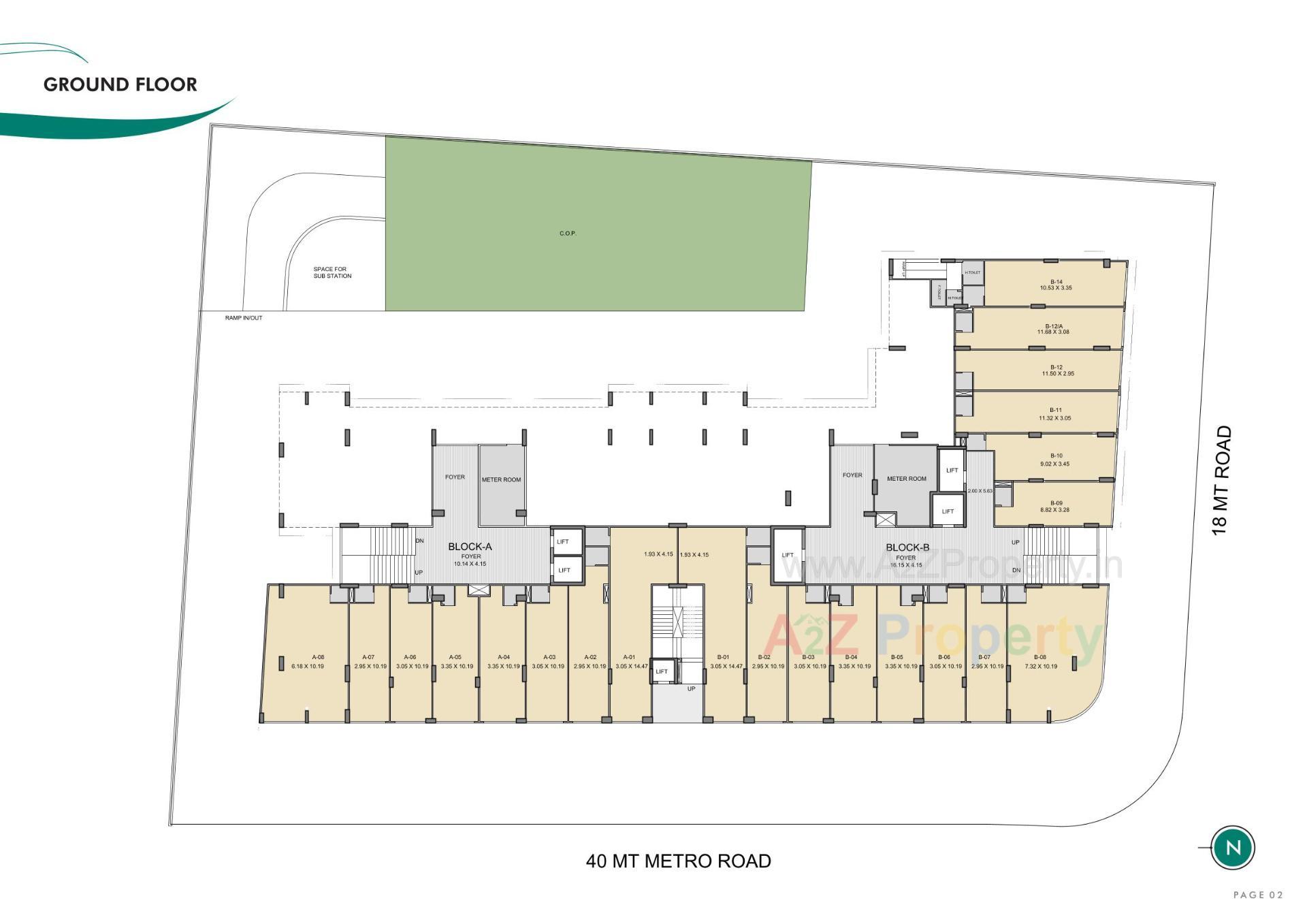 Layout of real estate project Ayunam Sarita located at Randesan, Gandhinagar, Gujarat