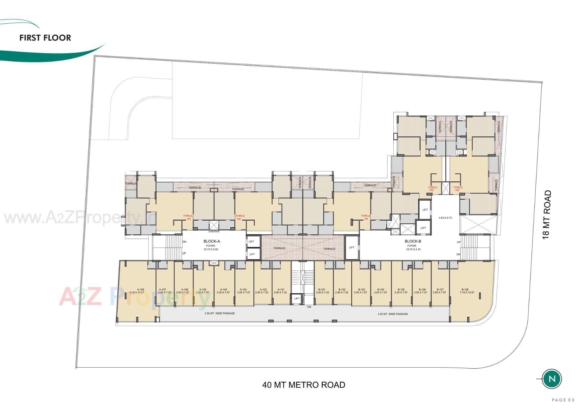 Layout of real estate project Ayunam Sarita located at Randesan, Gandhinagar, Gujarat
