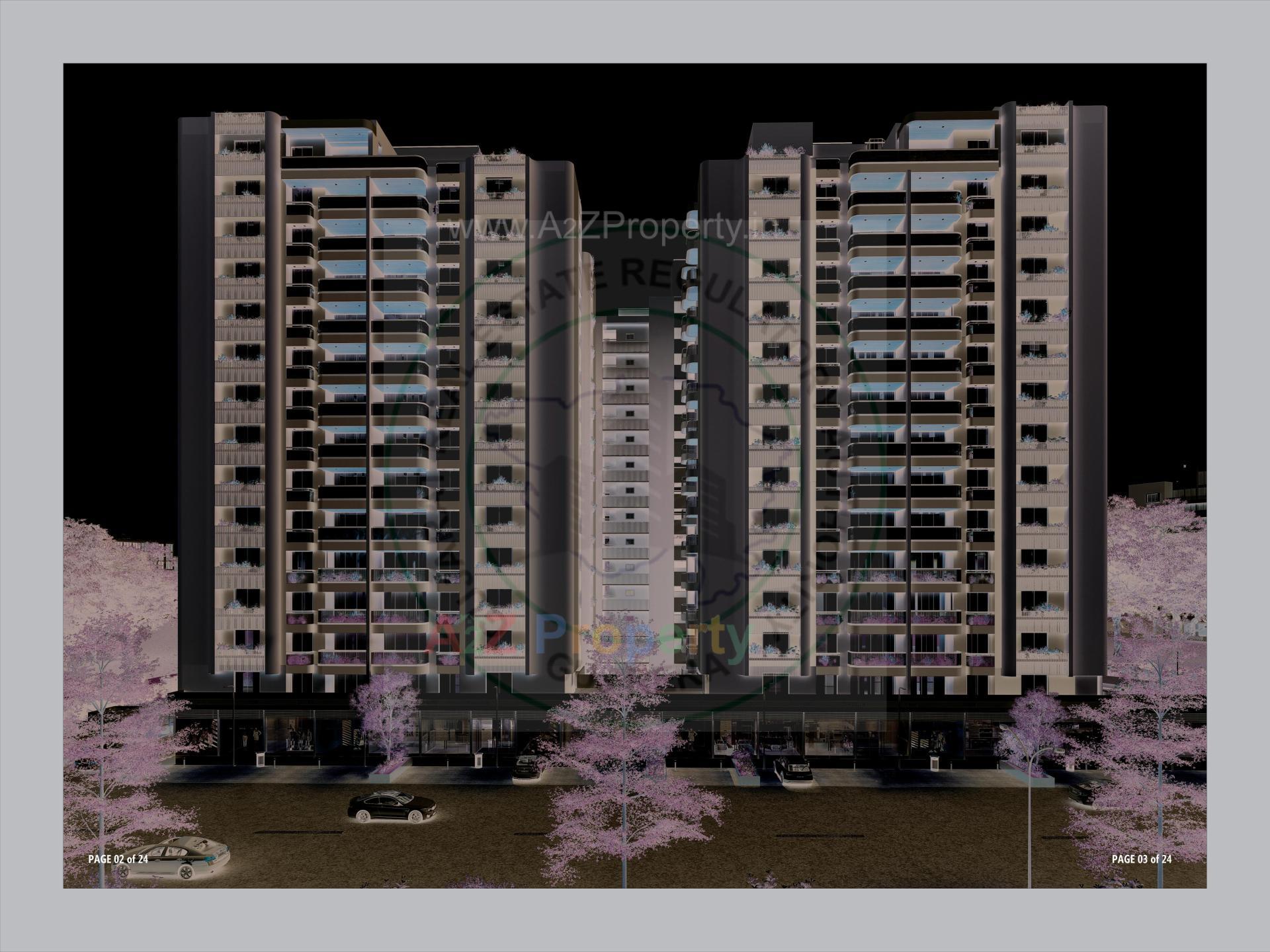3D Elevation of real estate project Azalea located at Vavol, Gandhinagar, Gujarat