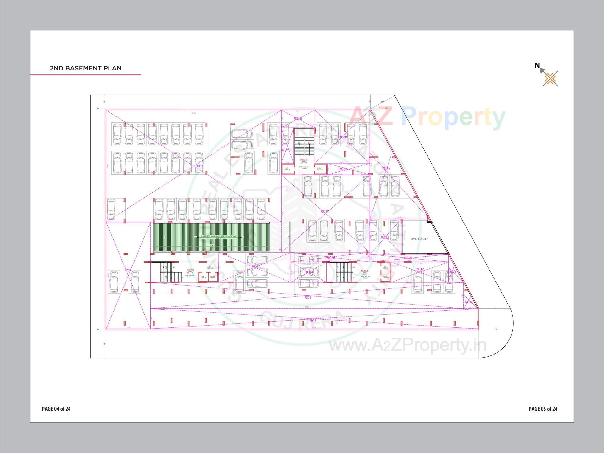 Layout of real estate project Azalea located at Vavol, Gandhinagar, Gujarat