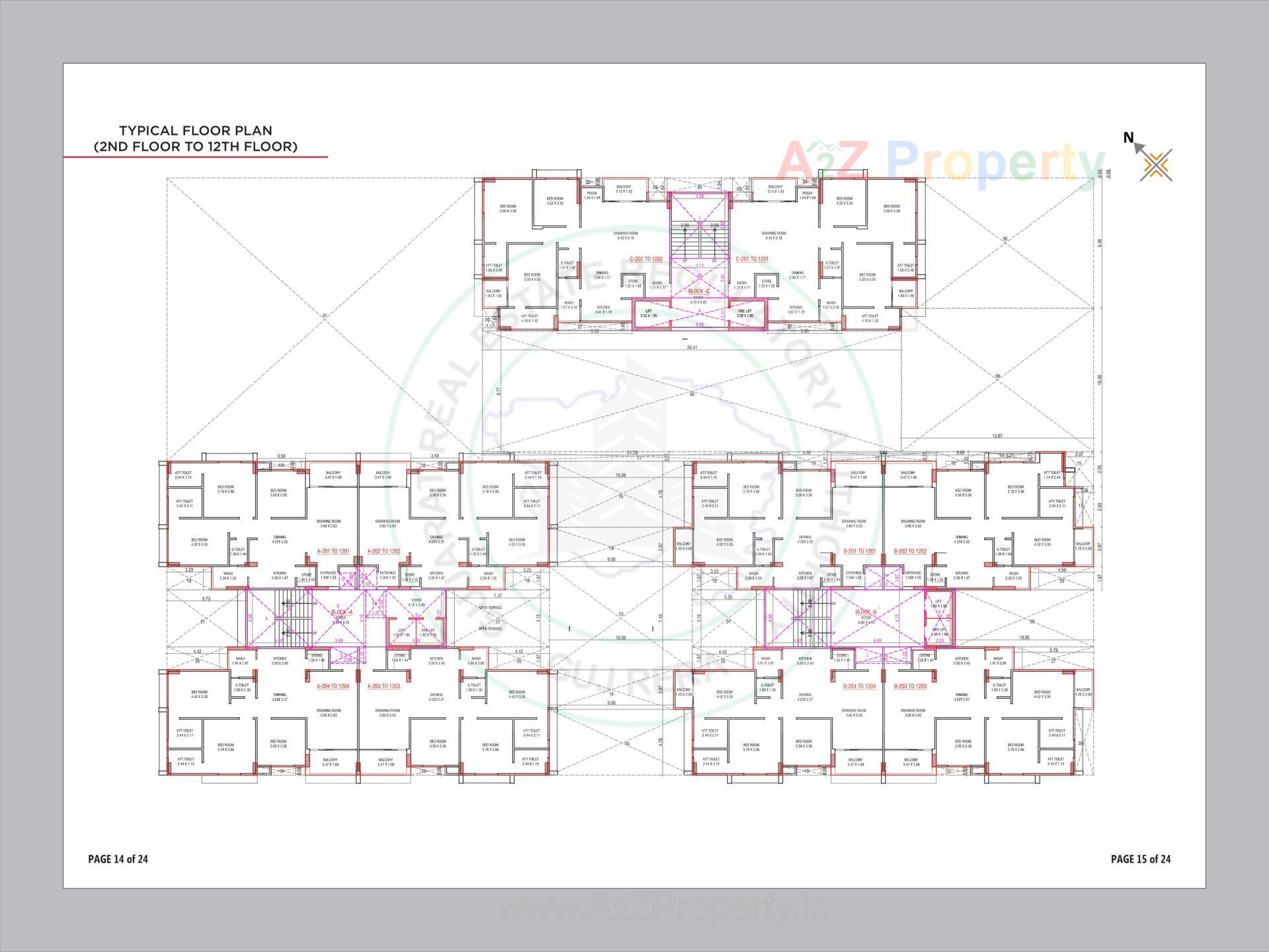 Layout of real estate project Azalea located at Vavol, Gandhinagar, Gujarat