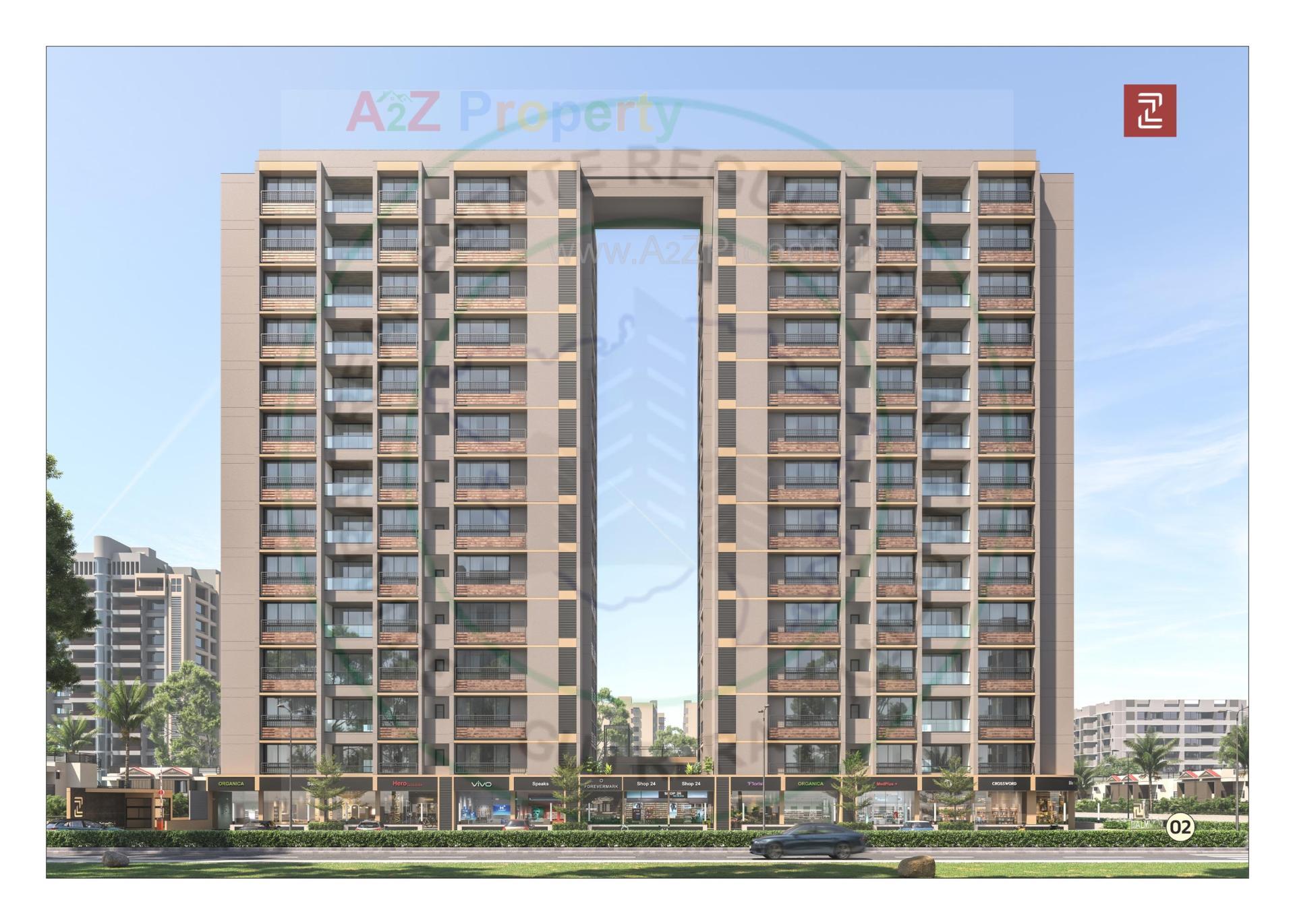 3D Elevation of real estate project Balmukund Zest located at Randesan, Gandhinagar, Gujarat