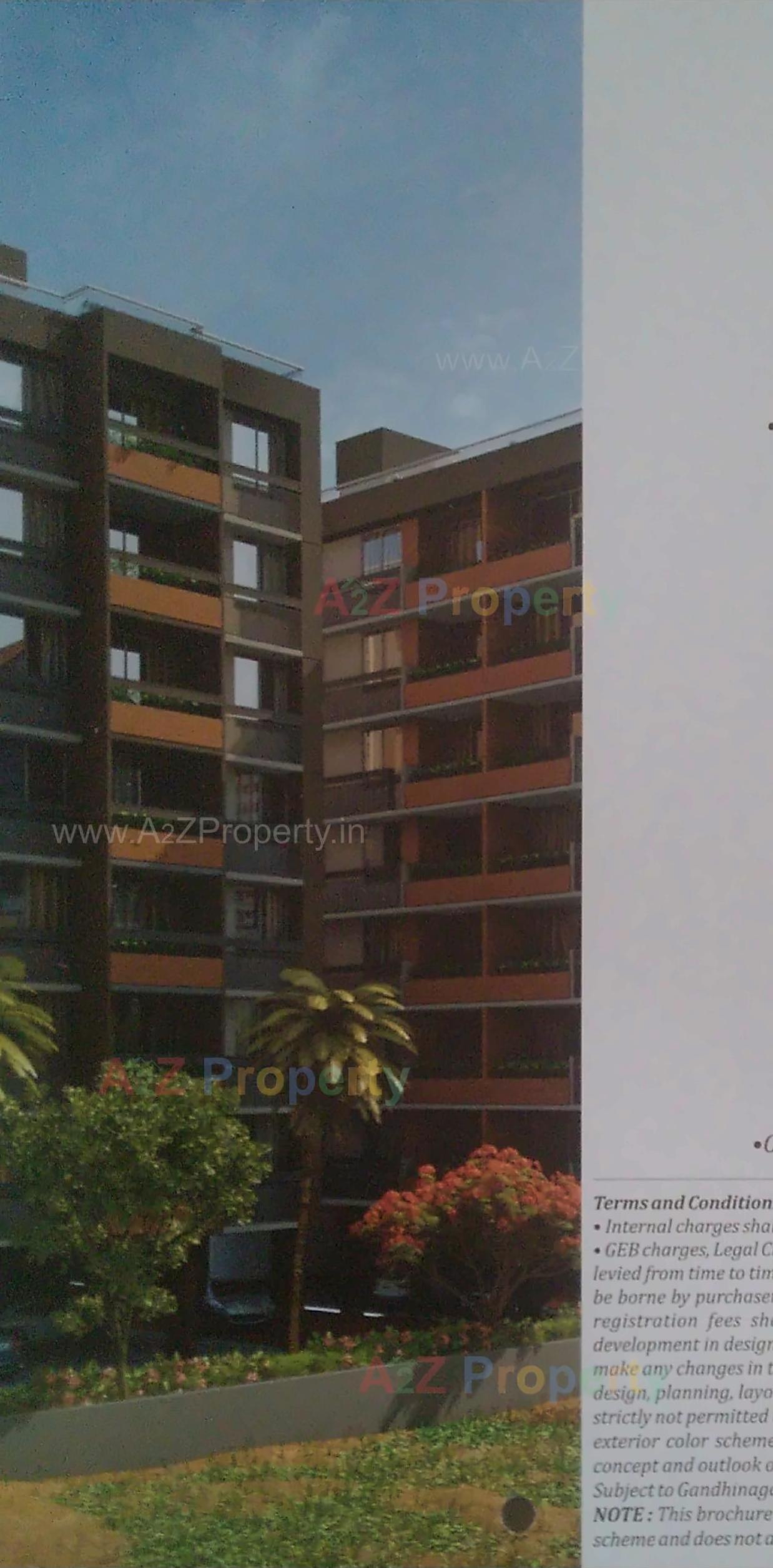 3D Elevation of real estate project Bansari Elegance located at Koba, Gandhinagar, Gujarat