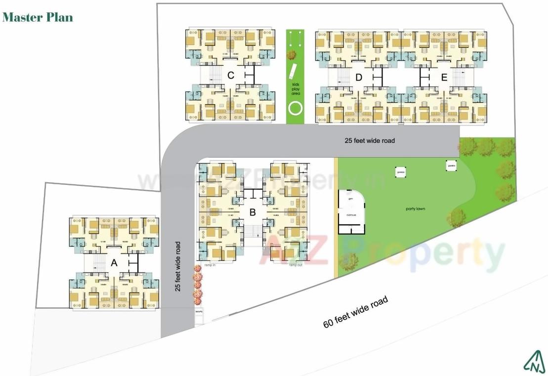 Layout of real estate project Bansari Greencity located at Pethapur, Gandhinagar, Gujarat