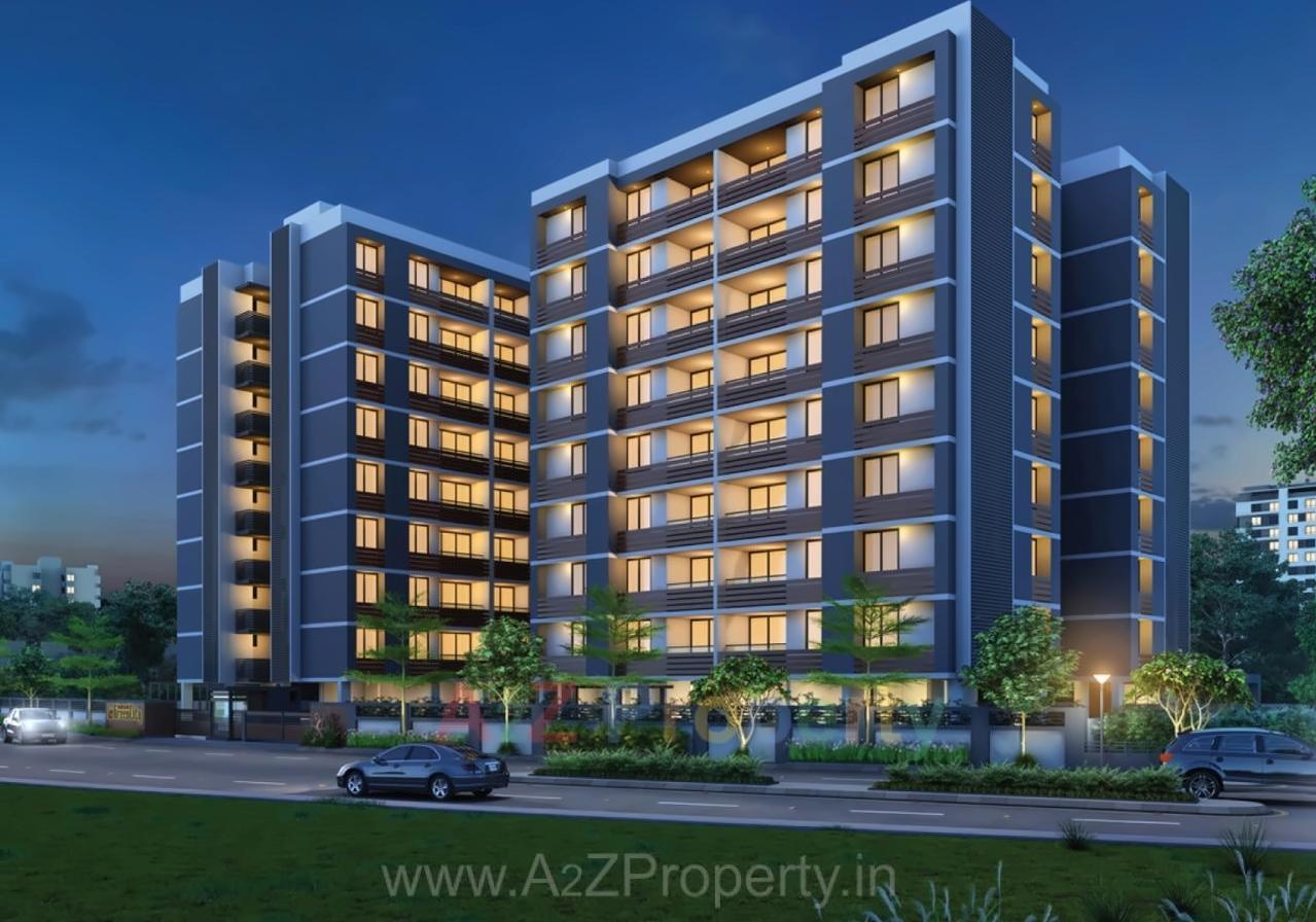 3D Elevation of real estate project Bansari Greencity located at Pethapur, Gandhinagar, Gujarat