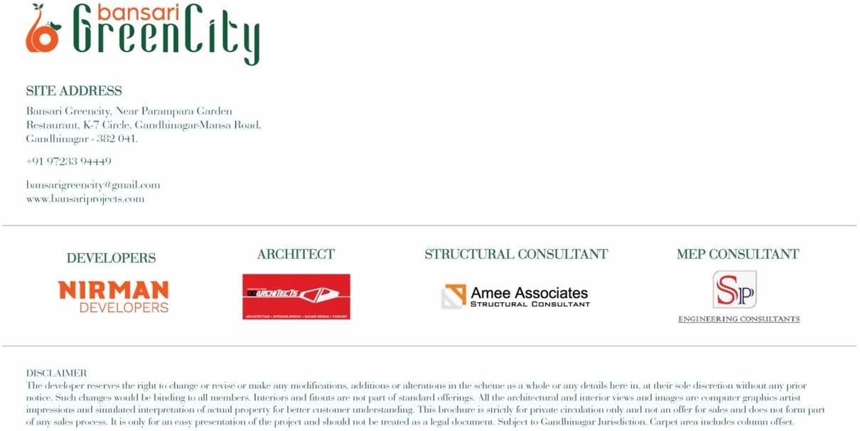  of real estate project Bansari Greencity located at Pethapur, Gandhinagar, Gujarat