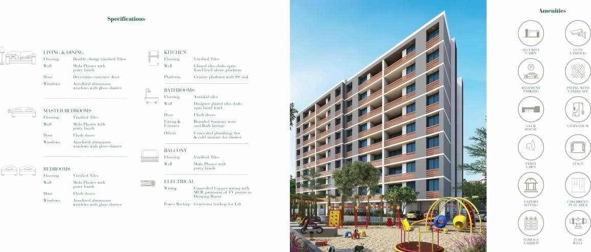 3D Elevation of real estate project Bansari Greencity located at Pethapur, Gandhinagar, Gujarat