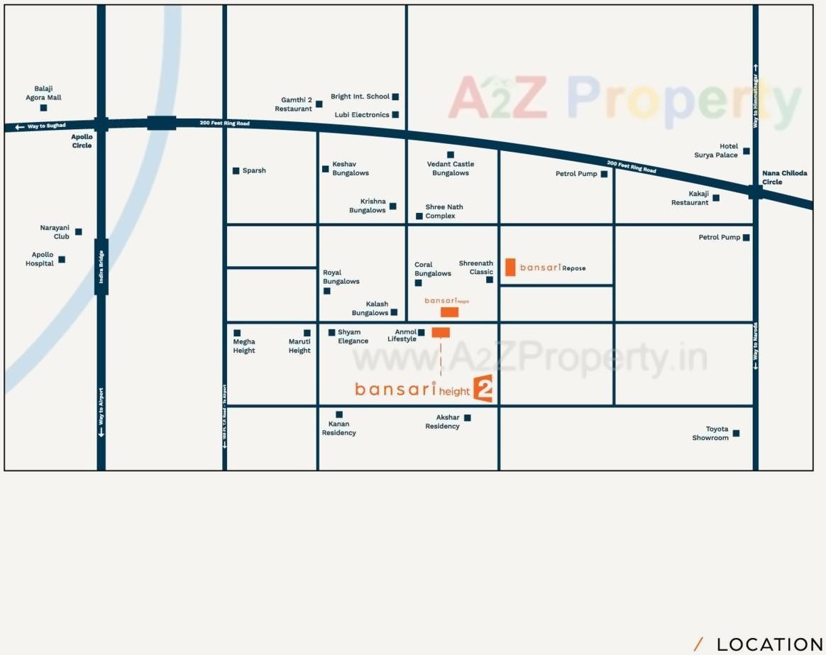  of real estate project Bansari Height located at Nanachiloda, Gandhinagar, Gujarat