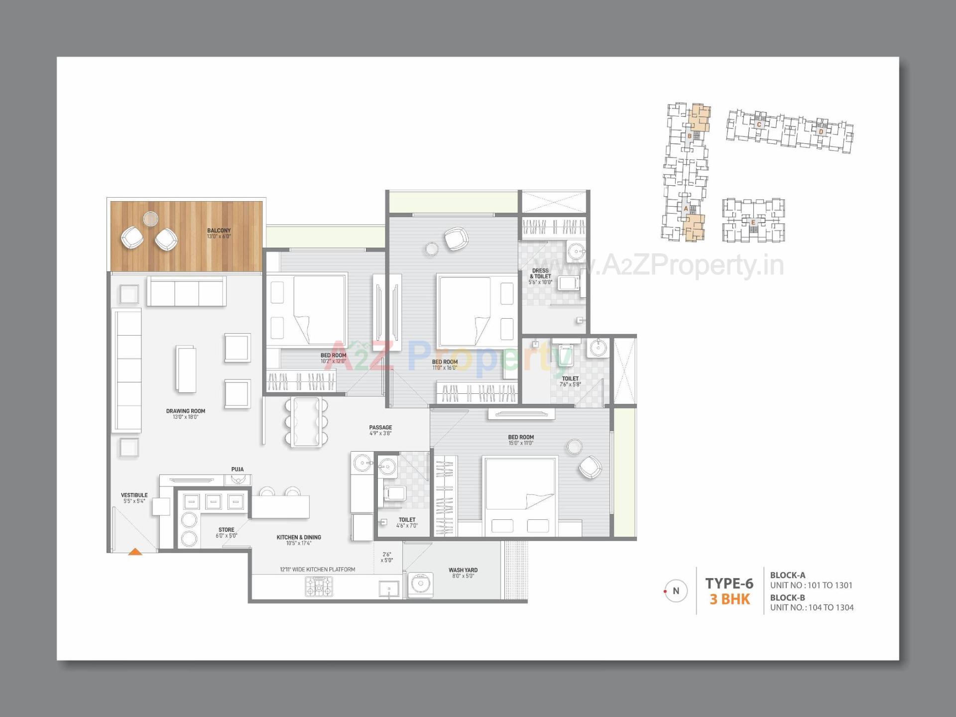 Layout of real estate project Bansari Opulence located at Koba, Gandhinagar, Gujarat