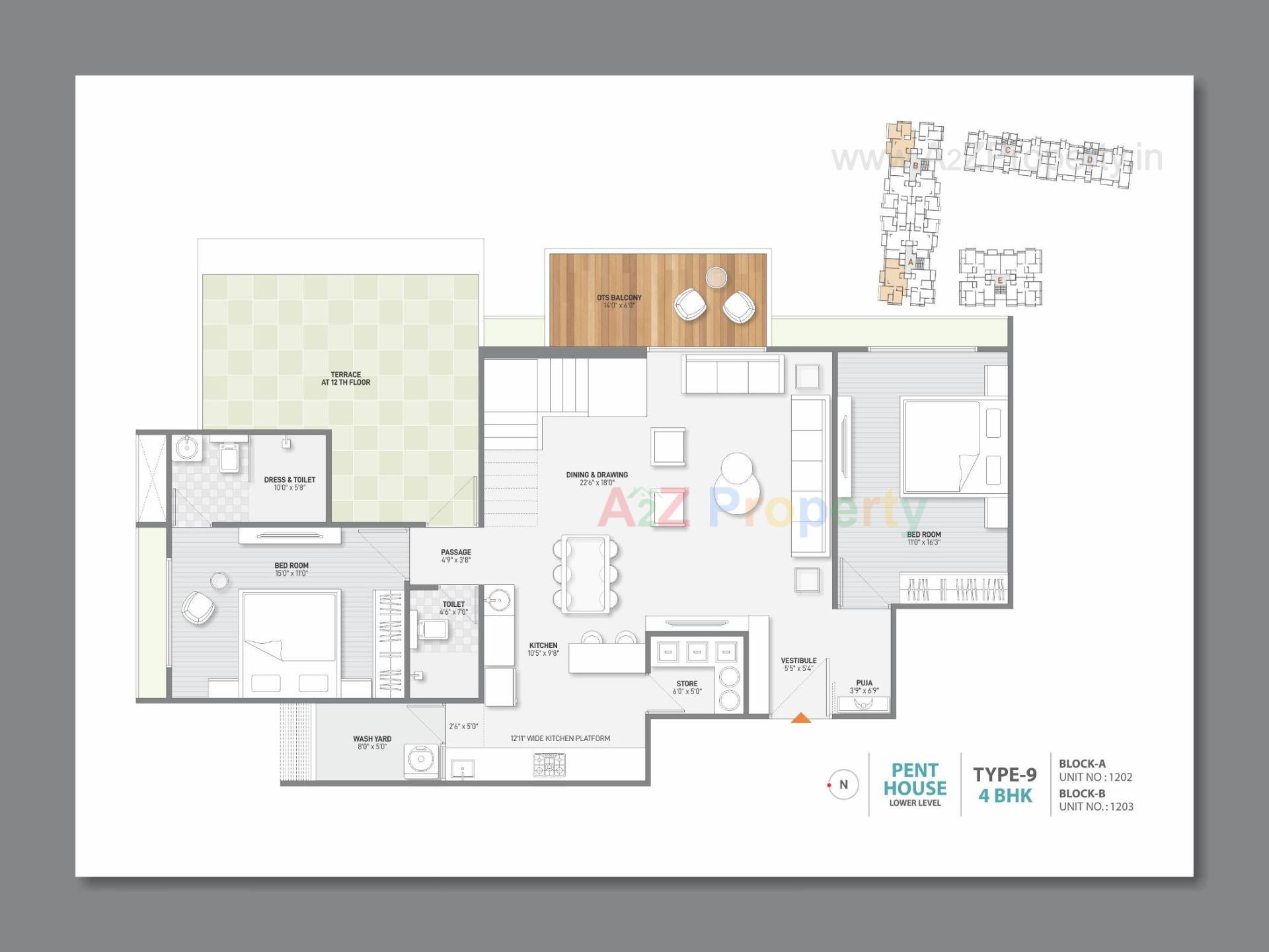 Layout of real estate project Bansari Opulence located at Koba, Gandhinagar, Gujarat