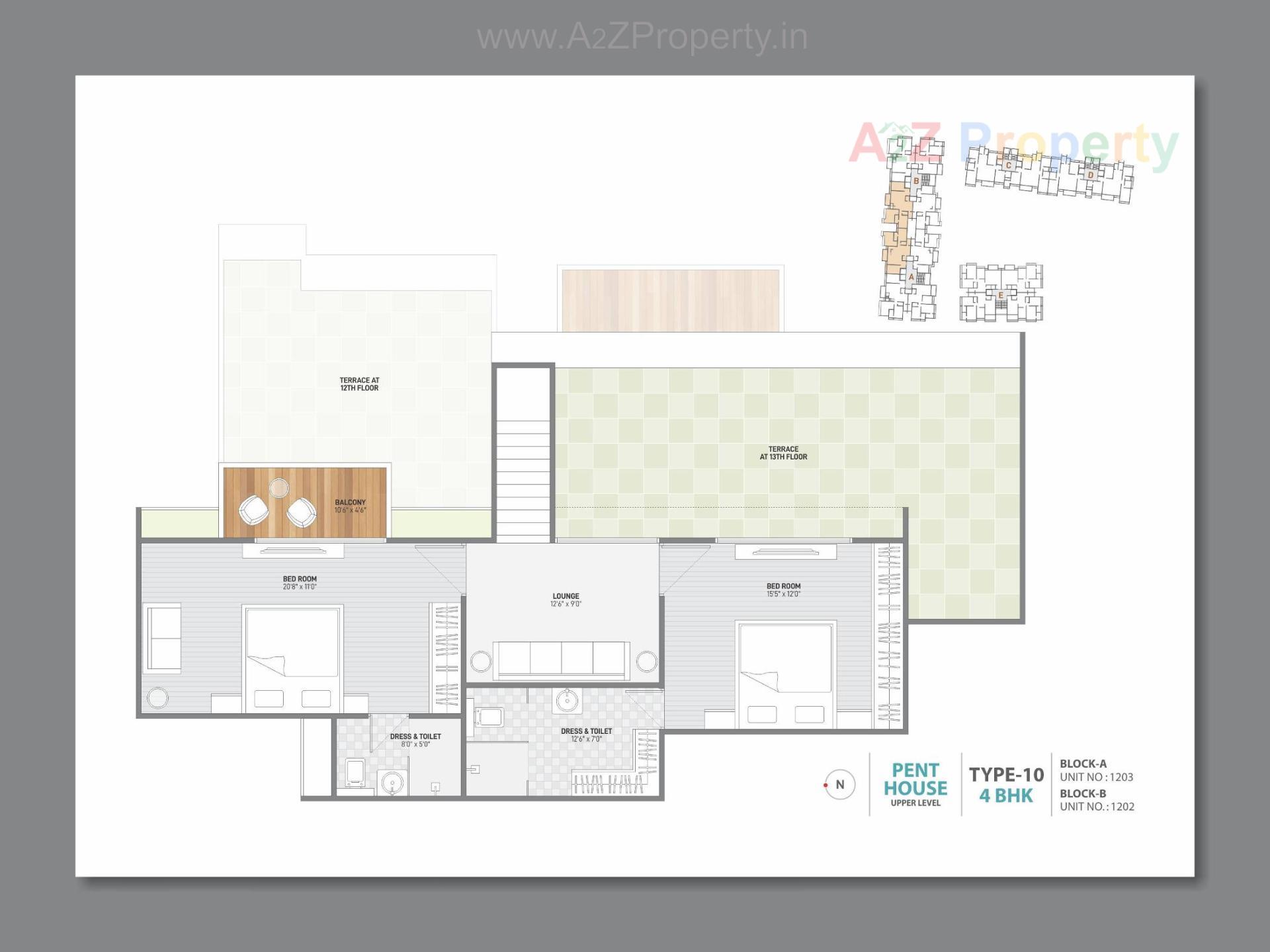 Layout of real estate project Bansari Opulence located at Koba, Gandhinagar, Gujarat