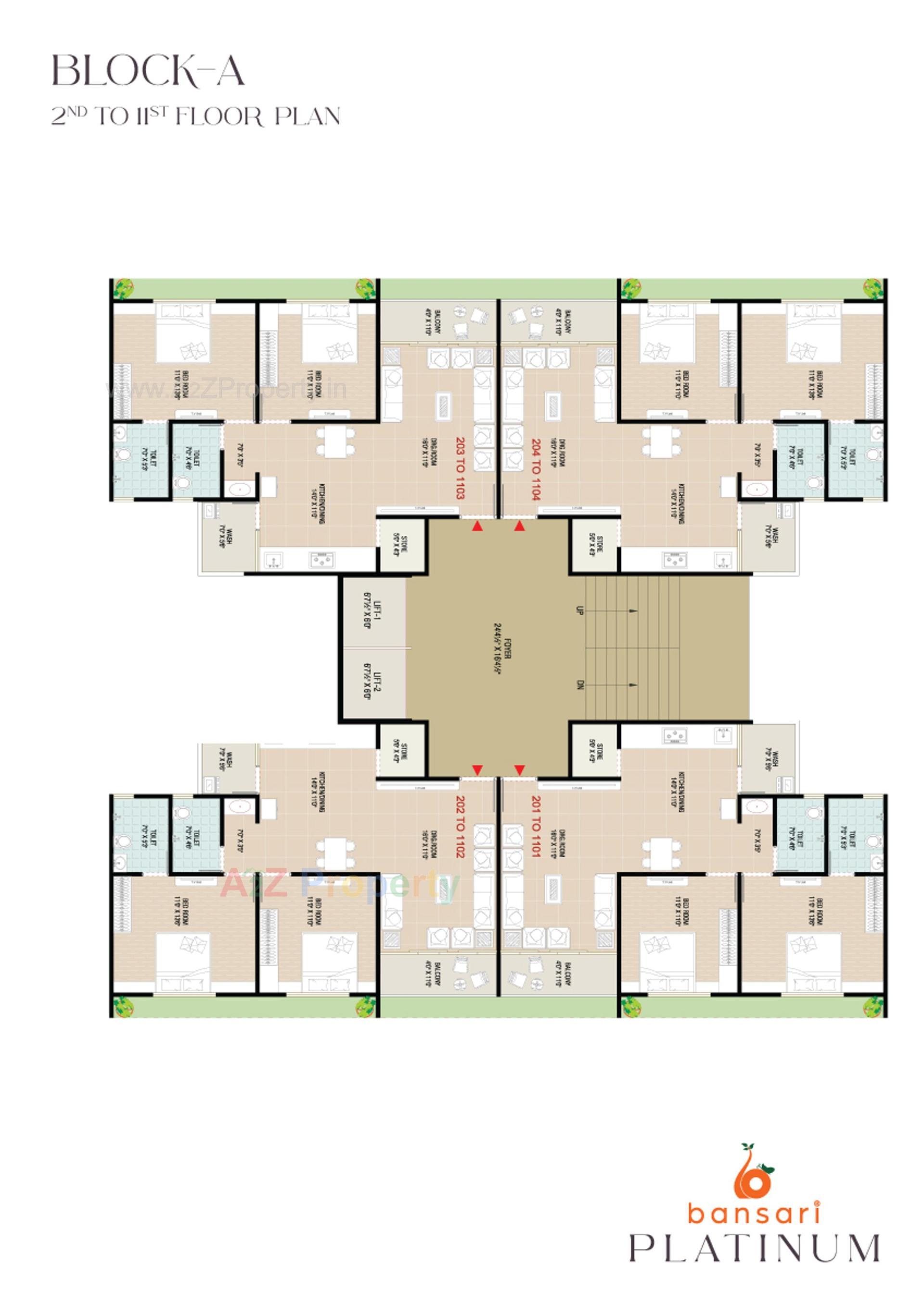 Layout of real estate project Bansari Platinum located at Nana-chiloda, Gandhinagar, Gujarat