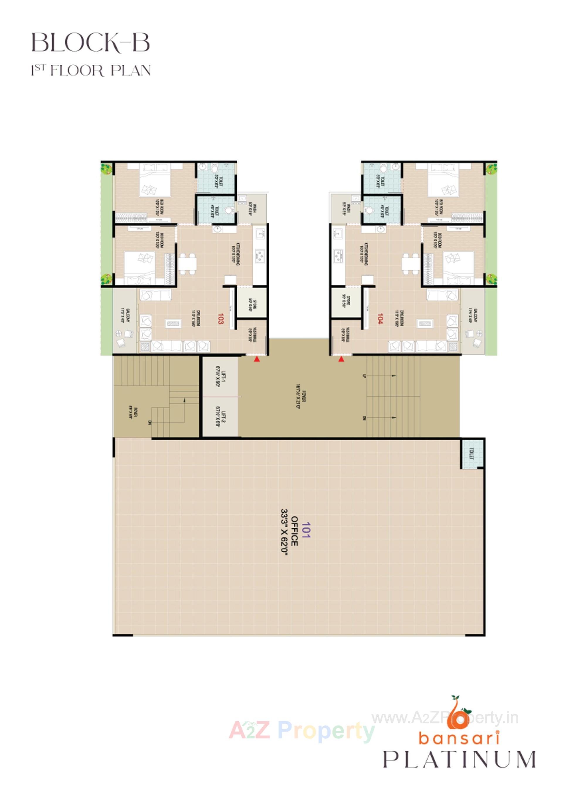 Layout of real estate project Bansari Platinum located at Nana-chiloda, Gandhinagar, Gujarat
