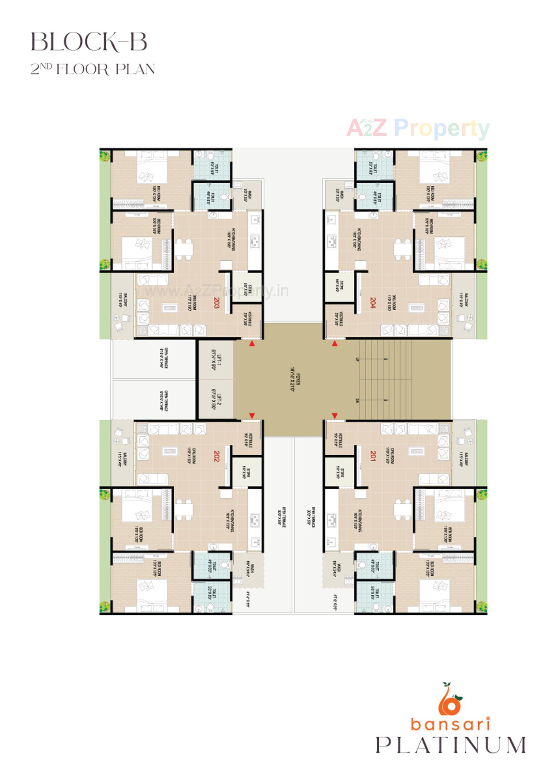 Layout of real estate project Bansari Platinum located at Nana-chiloda, Gandhinagar, Gujarat