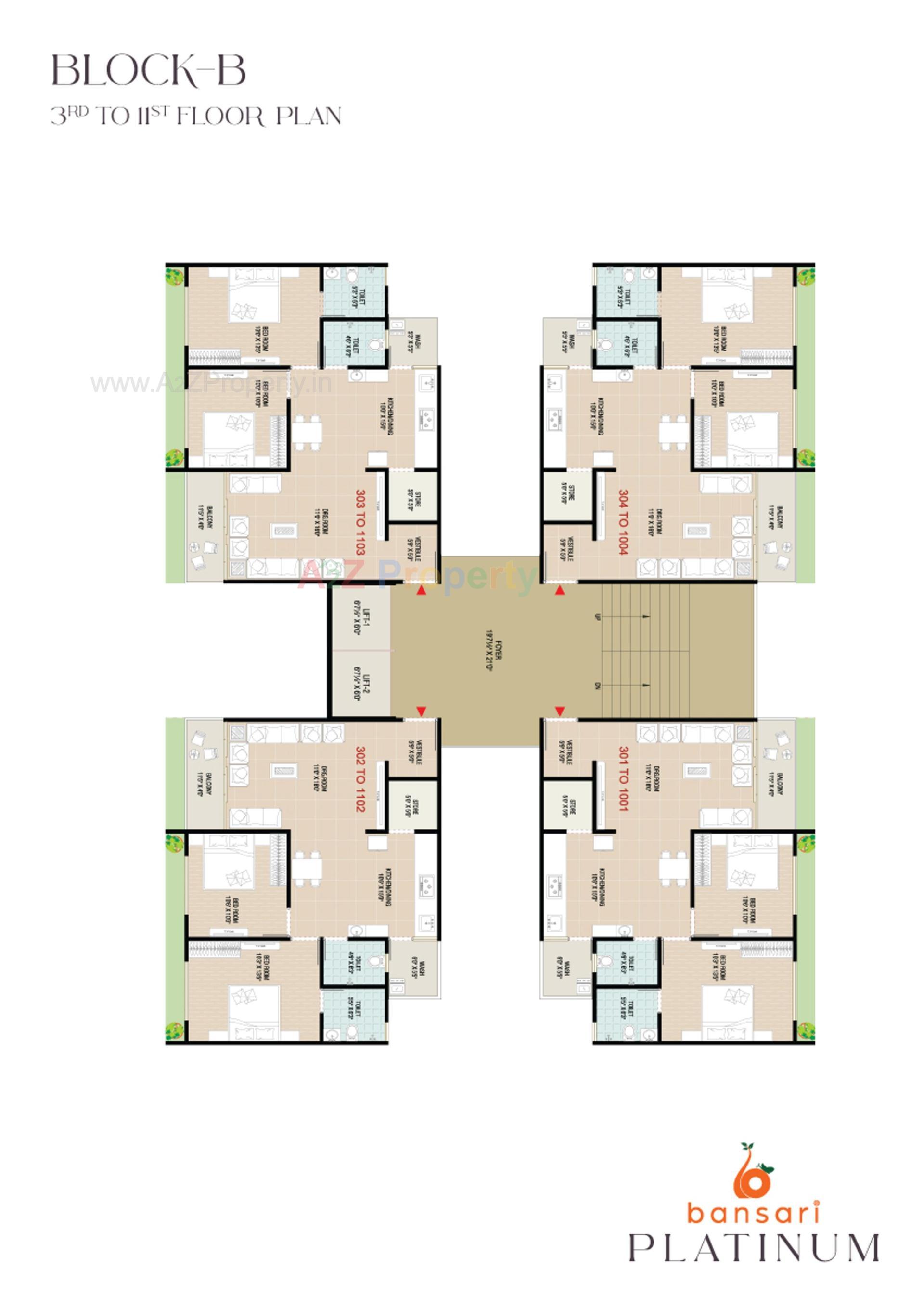 Layout of real estate project Bansari Platinum located at Nana-chiloda, Gandhinagar, Gujarat