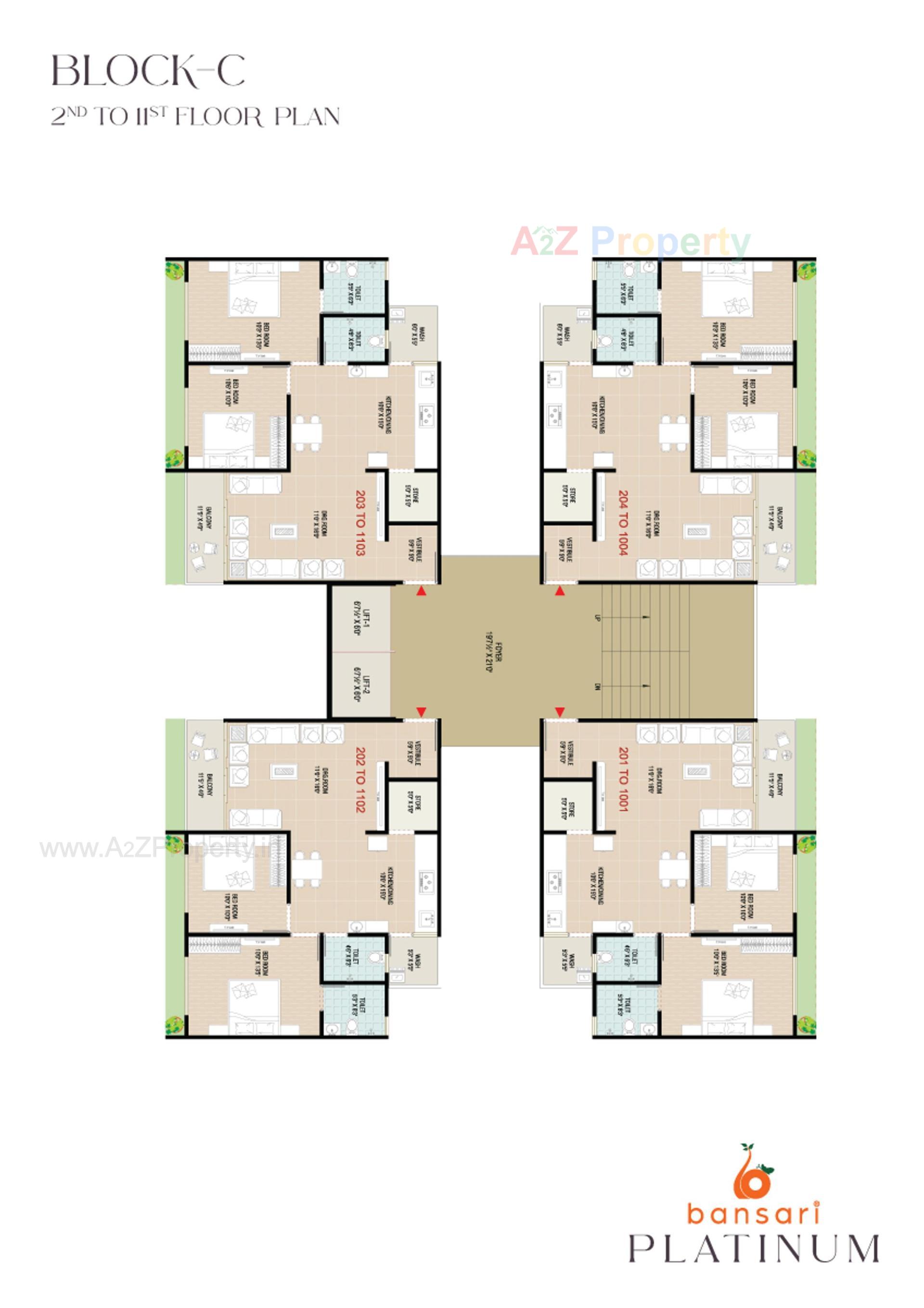 Layout of real estate project Bansari Platinum located at Nana-chiloda, Gandhinagar, Gujarat