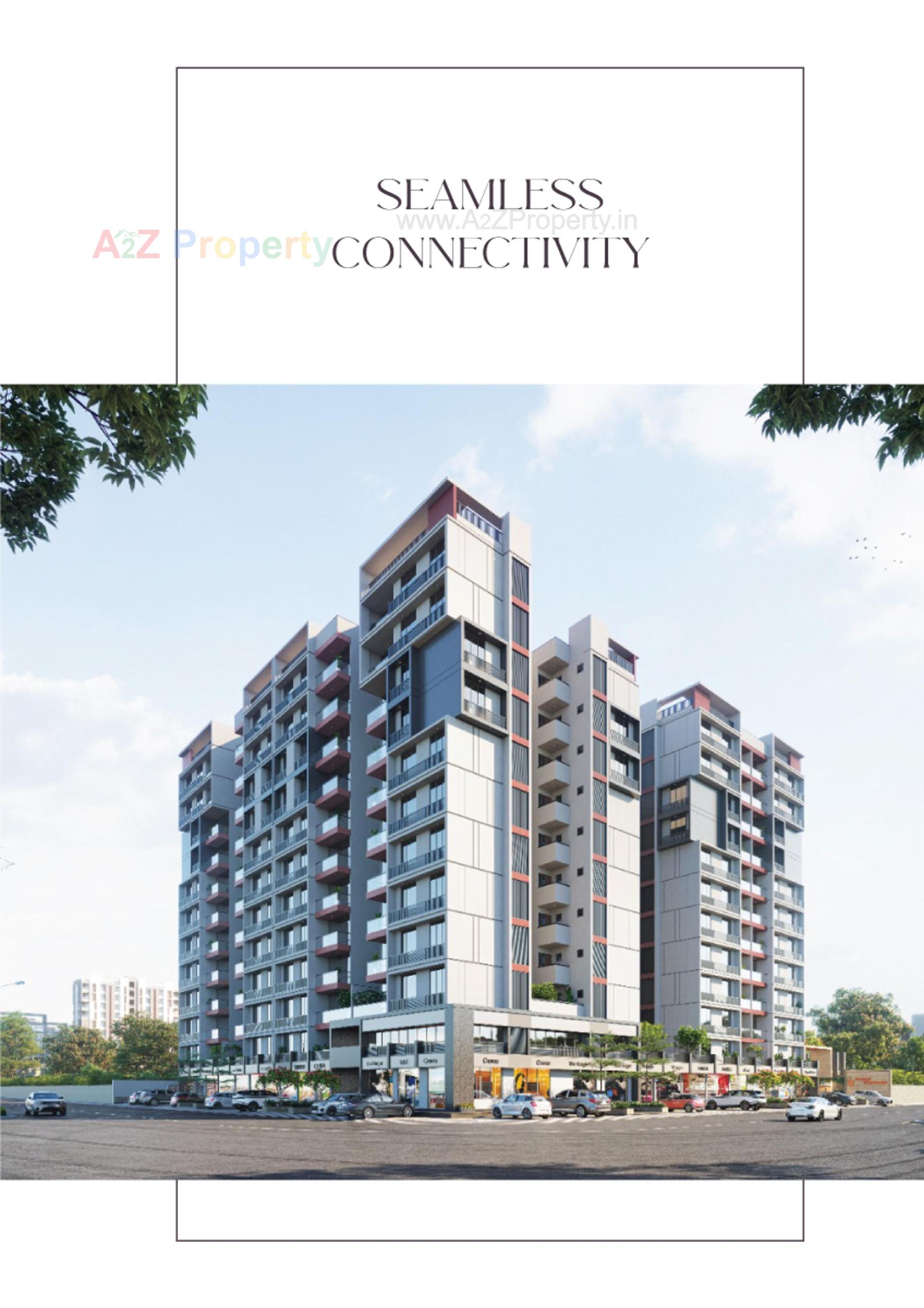 3D Elevation of real estate project Bansari Platinum located at Nana-chiloda, Gandhinagar, Gujarat