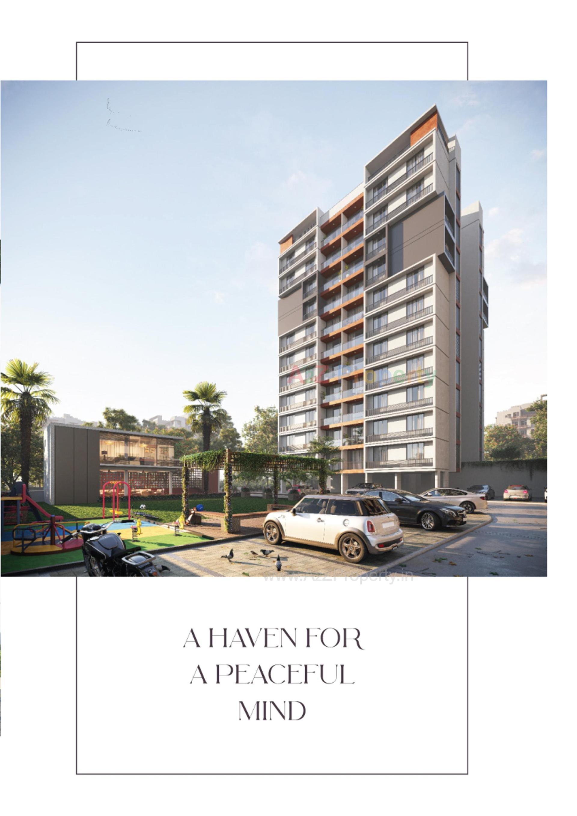 3D Elevation of real estate project Bansari Platinum located at Nana-chiloda, Gandhinagar, Gujarat