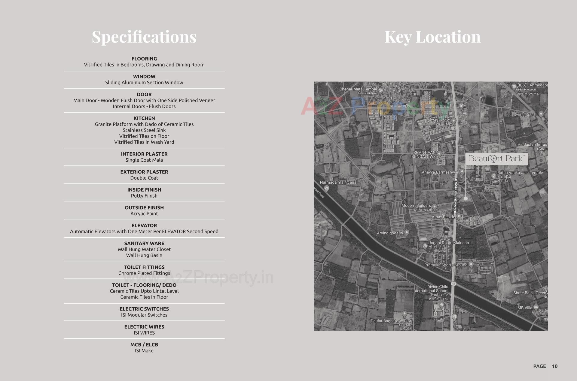  of real estate project Beaufort Park located at Adalaj, Gandhinagar, Gujarat