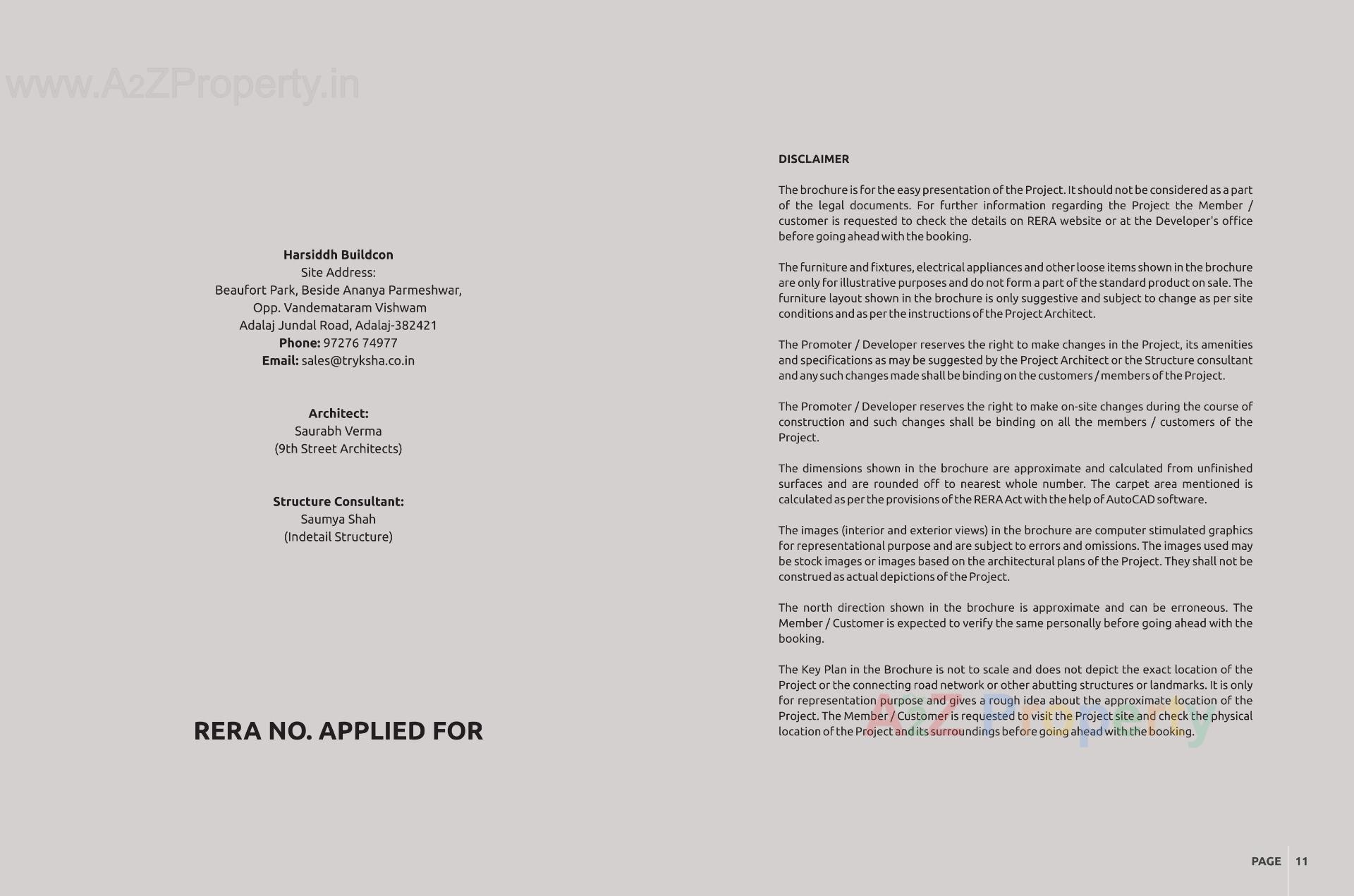  of real estate project Beaufort Park located at Adalaj, Gandhinagar, Gujarat