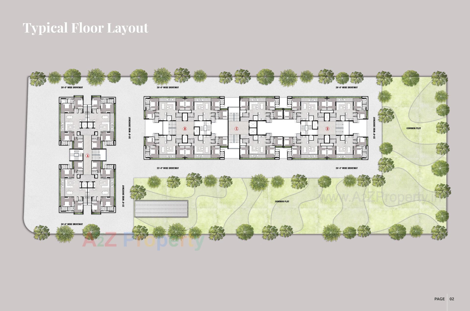 Layout of real estate project Beaufort Park located at Adalaj, Gandhinagar, Gujarat