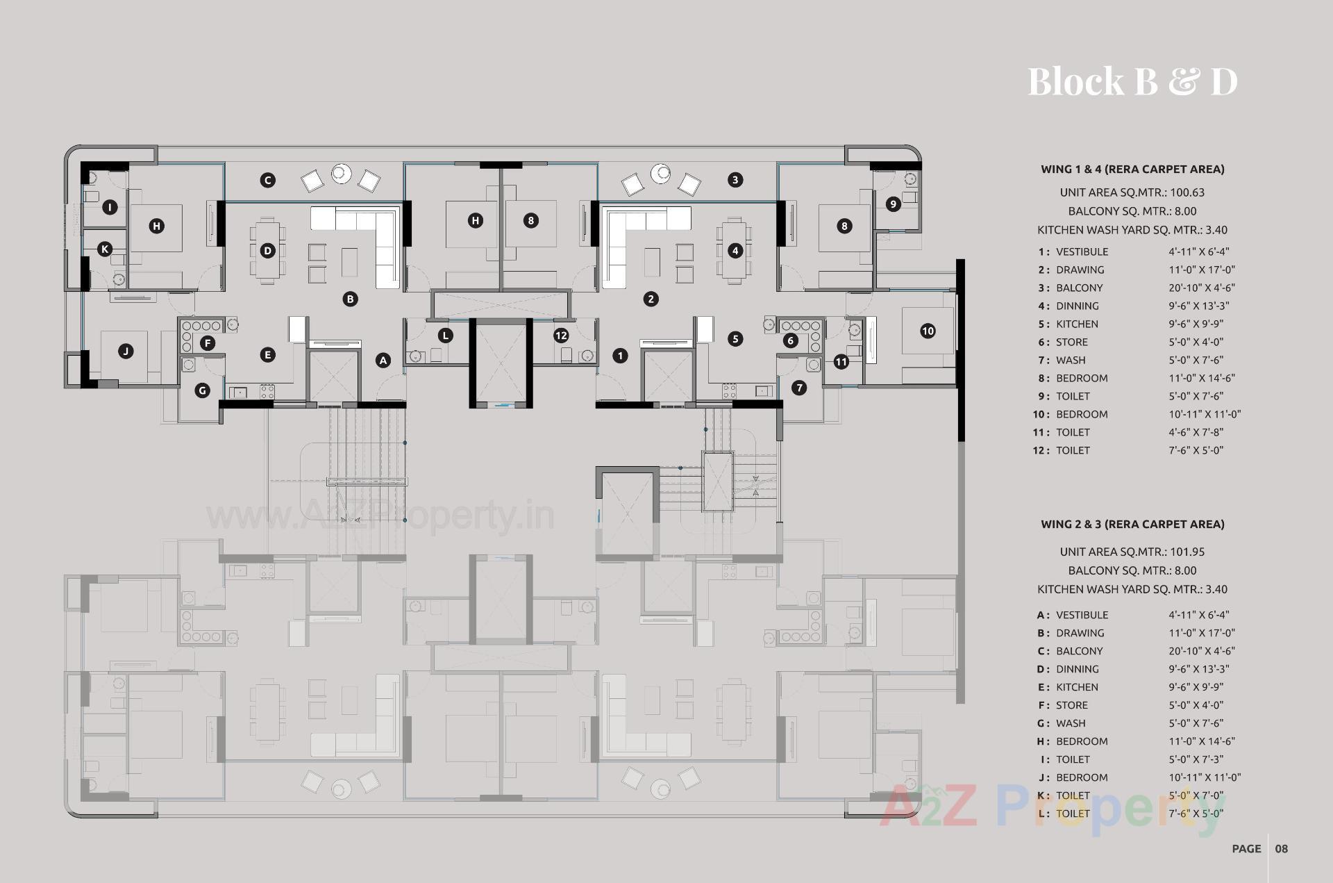 Layout of real estate project Beaufort Park located at Adalaj, Gandhinagar, Gujarat