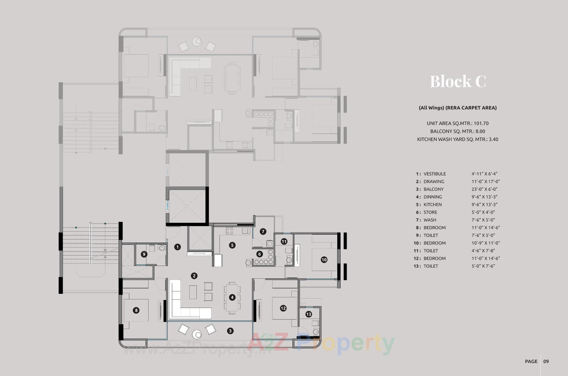 Layout of real estate project Beaufort Park located at Adalaj, Gandhinagar, Gujarat
