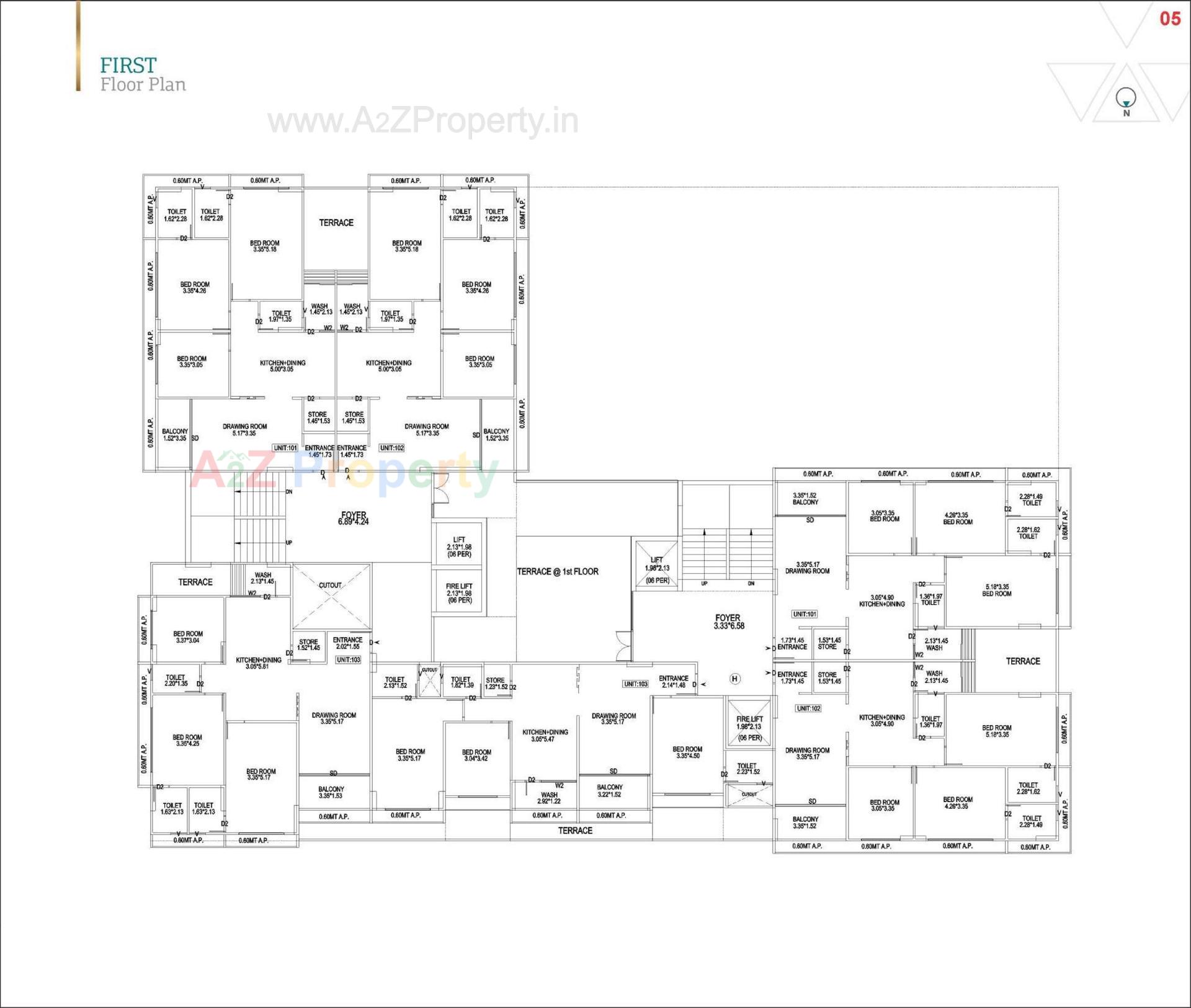 Layout of real estate project Beryl Sky located at Kudasan, Gandhinagar, Gujarat