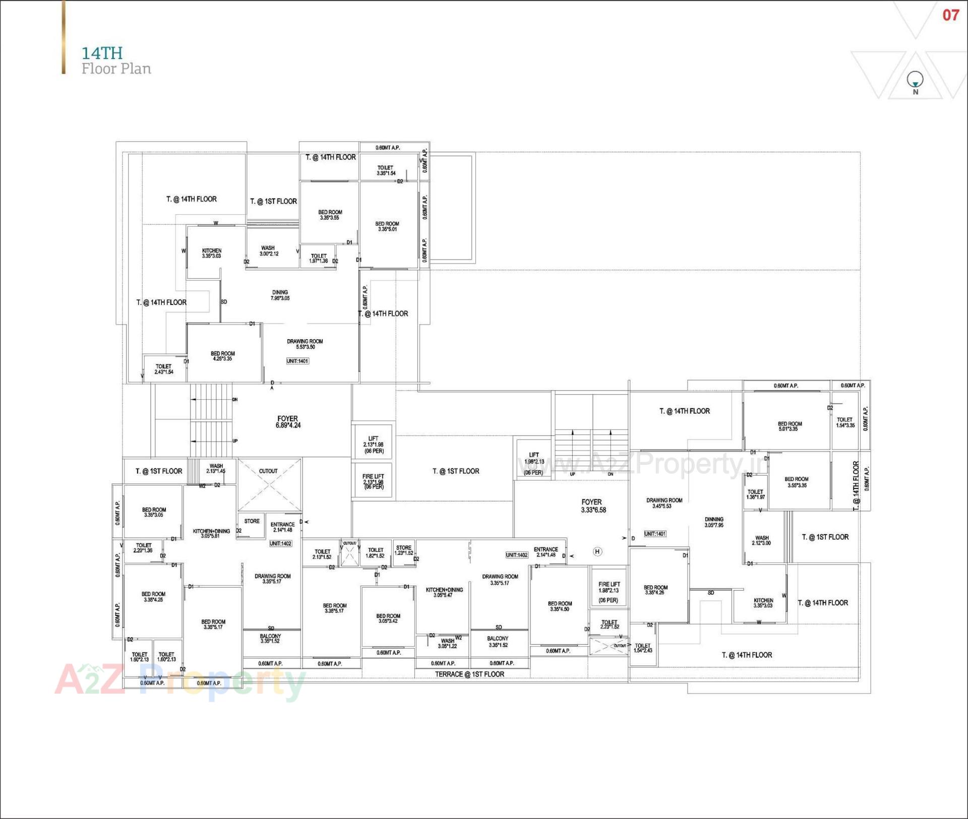 Layout of real estate project Beryl Sky located at Kudasan, Gandhinagar, Gujarat