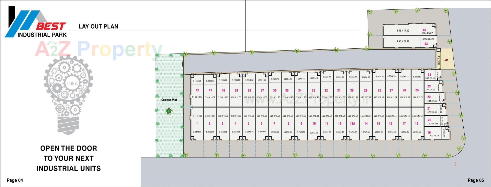 Layout of real estate project Best Industrial Park located at Ranasan, Gandhinagar, Gujarat