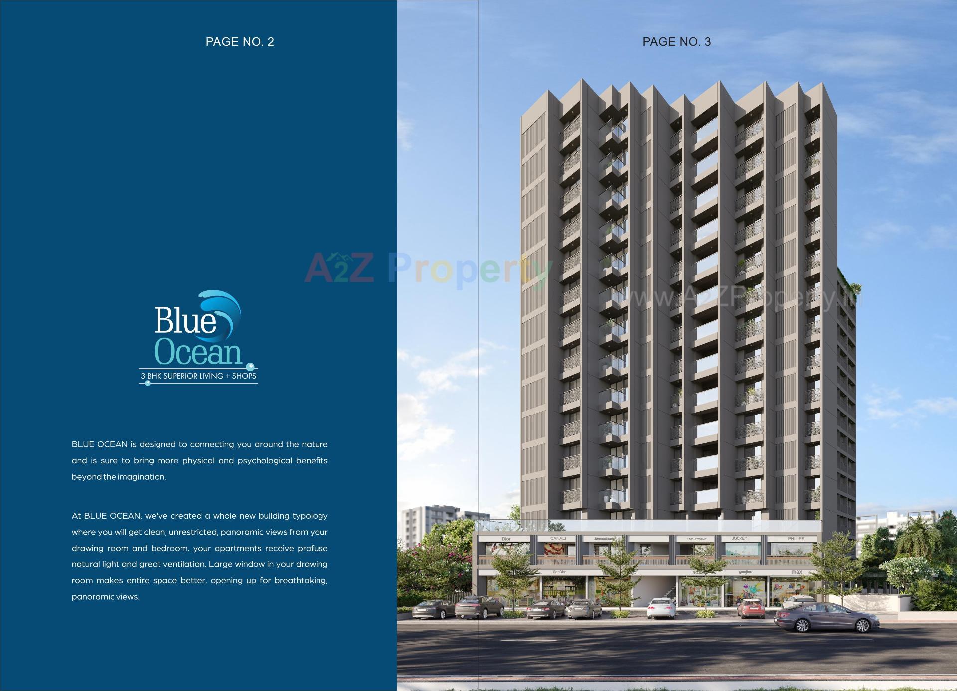 3D Elevation of real estate project Blue Ocean located at Amiyapur, Gandhinagar, Gujarat