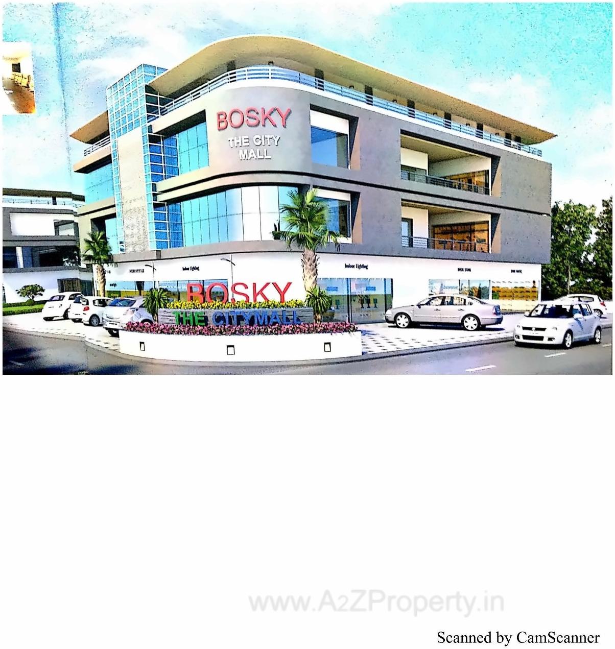 3D Elevation of real estate project Bosky   The City Mall located at Pethapur, Gandhinagar, Gujarat