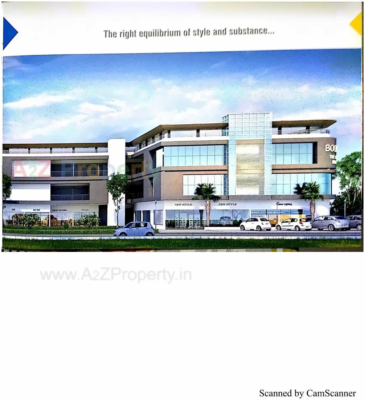 3D Elevation of real estate project Bosky   The City Mall located at Pethapur, Gandhinagar, Gujarat