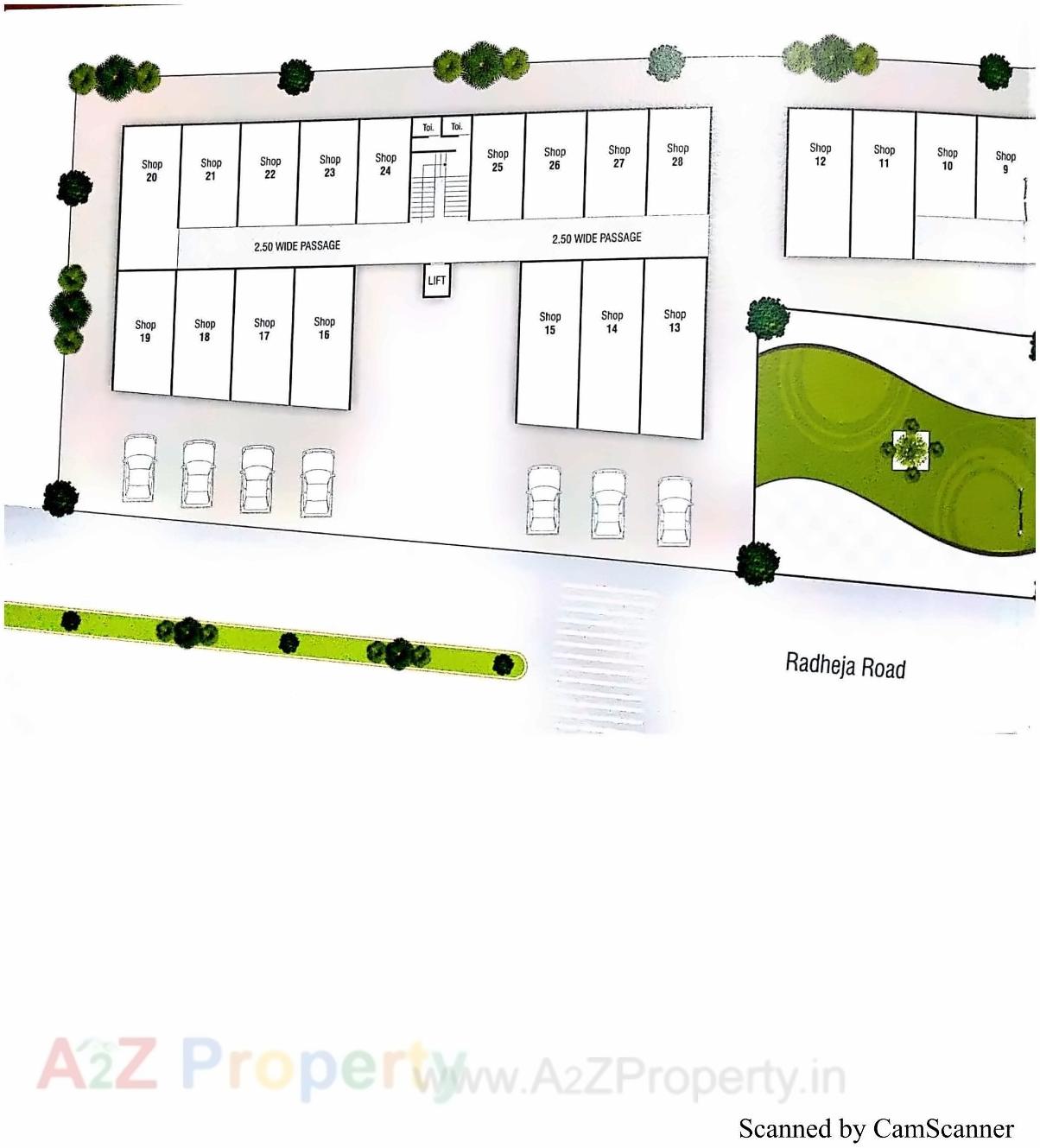 Layout of real estate project Bosky   The City Mall located at Pethapur, Gandhinagar, Gujarat