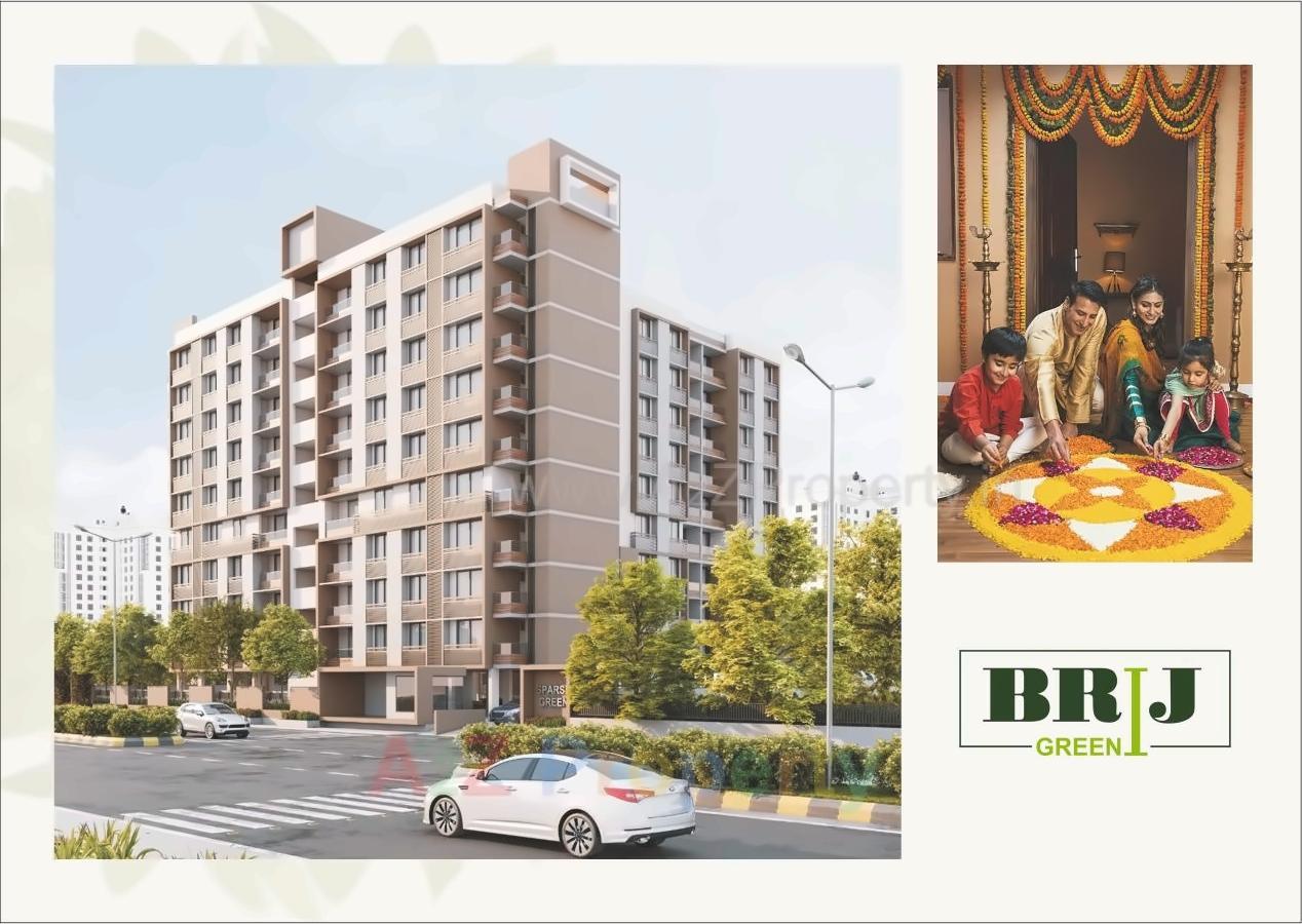 3D Elevation of real estate project Brij Green located at Gandhinagar, Gandhinagar, Gujarat