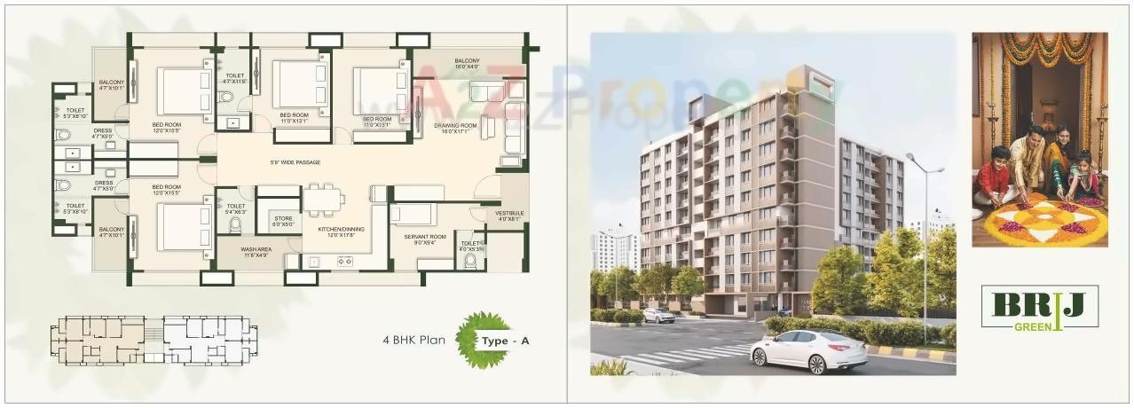 Layout of real estate project Brij Green located at Gandhinagar, Gandhinagar, Gujarat