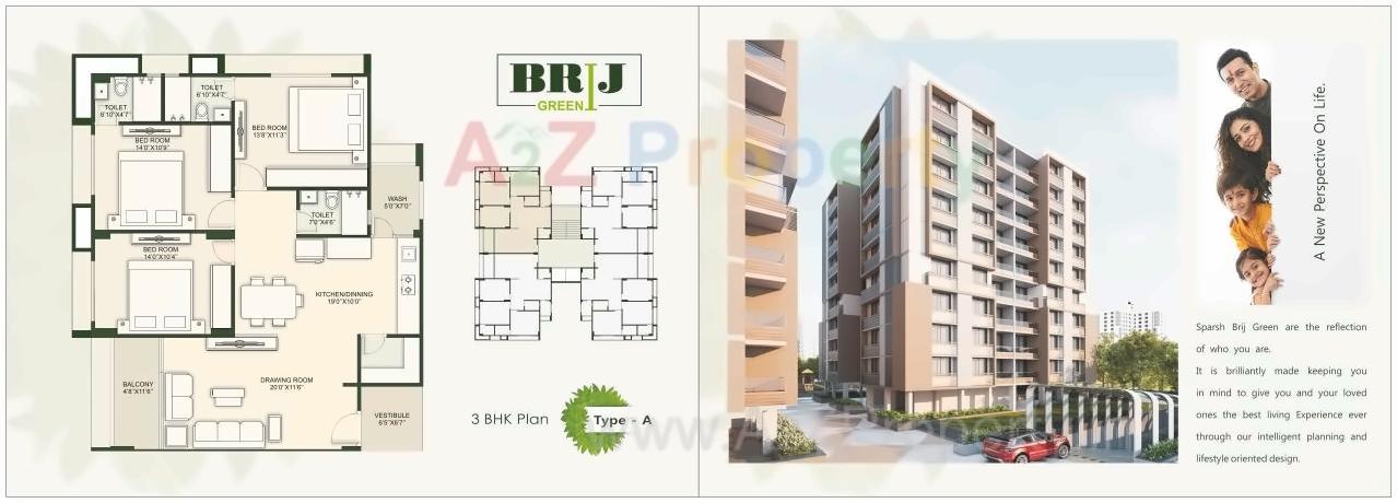 Layout of real estate project Brij Green located at Gandhinagar, Gandhinagar, Gujarat