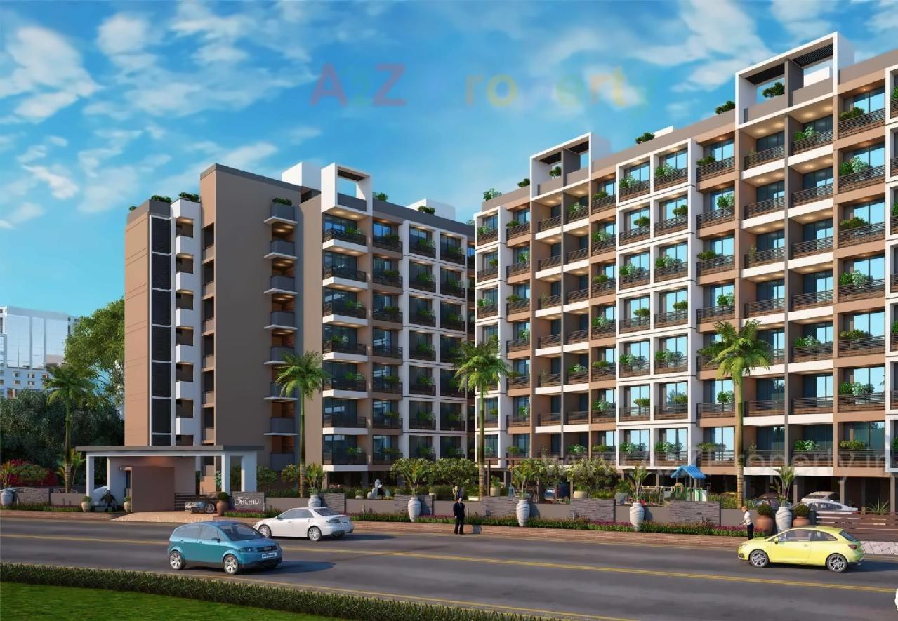 3D Elevation of real estate project Brij Orchid located at Vavol, Gandhinagar, Gujarat