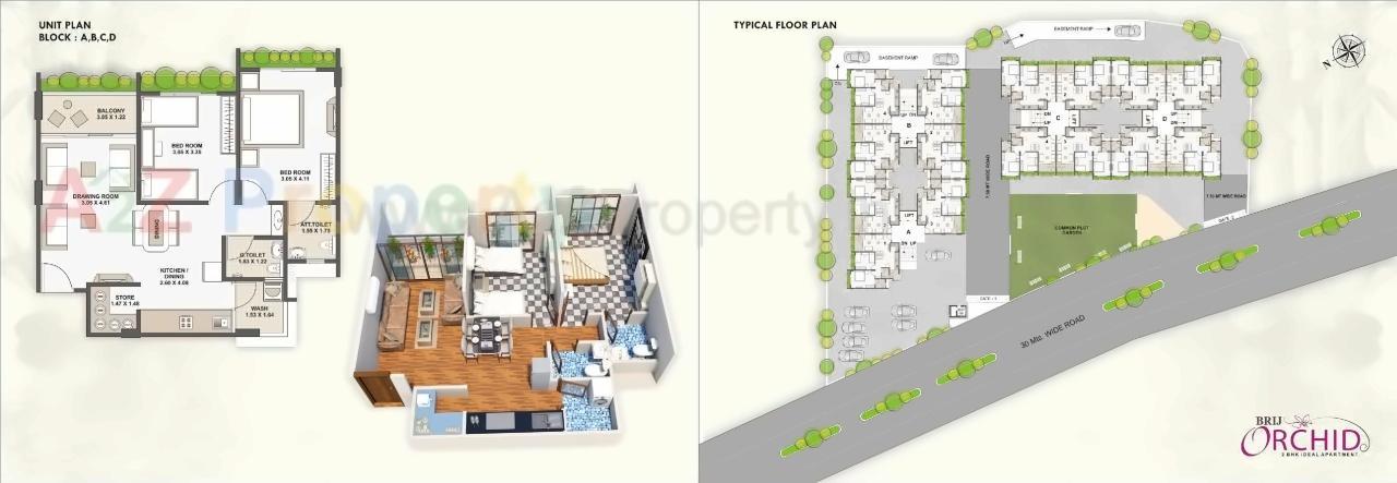 Layout of real estate project Brij Orchid located at Vavol, Gandhinagar, Gujarat