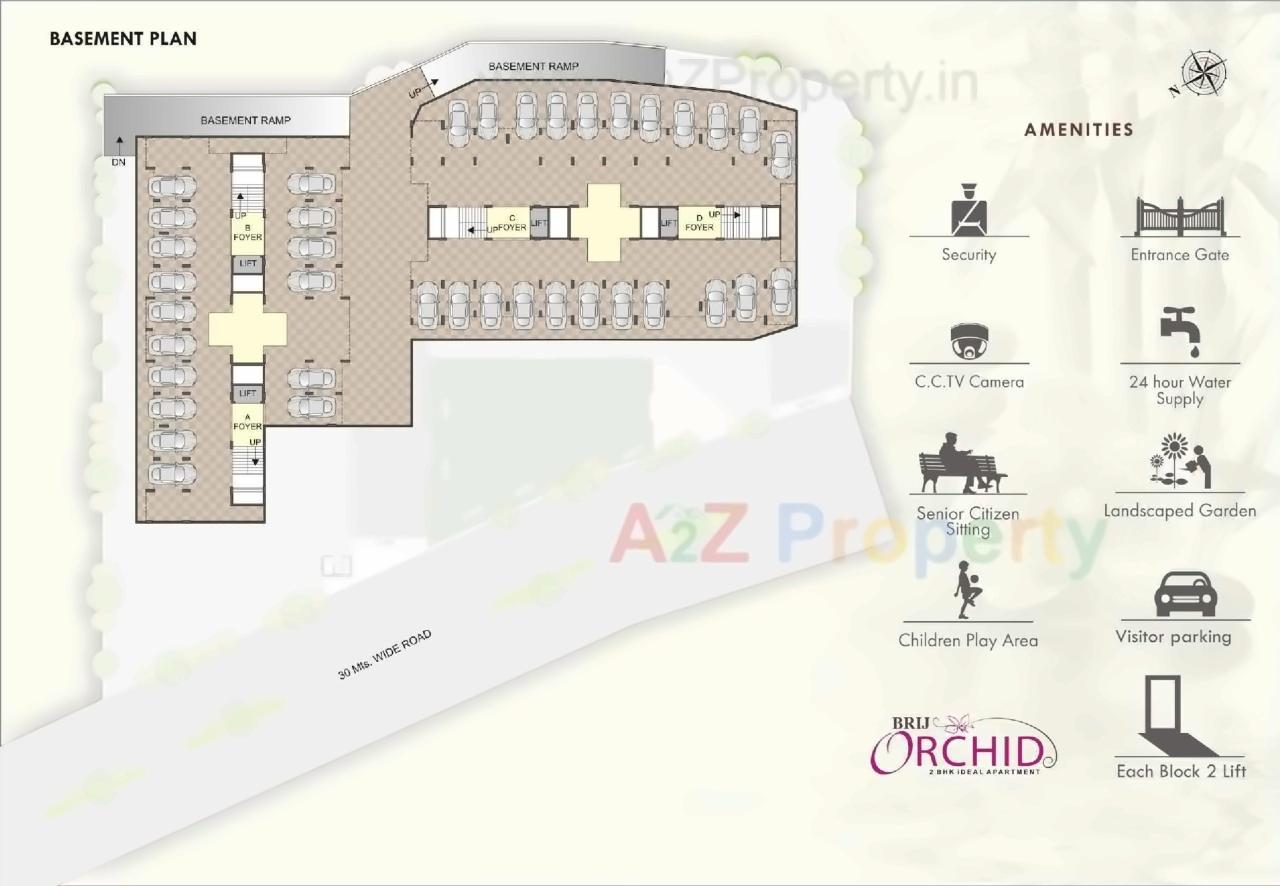 Layout of real estate project Brij Orchid located at Vavol, Gandhinagar, Gujarat