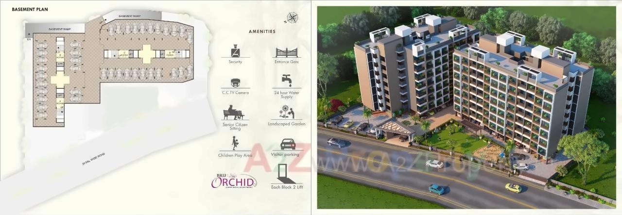 Layout of real estate project Brij Orchid located at Vavol, Gandhinagar, Gujarat