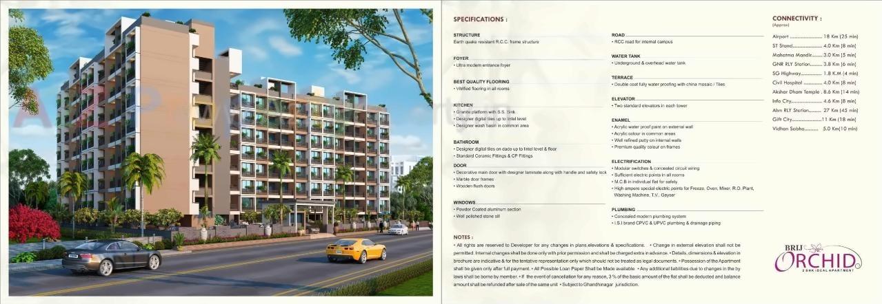 3D Elevation of real estate project Brij Orchid located at Vavol, Gandhinagar, Gujarat