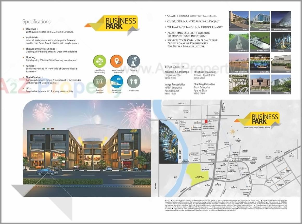  of real estate project Buiness Park located at Raisan, Gandhinagar, Gujarat