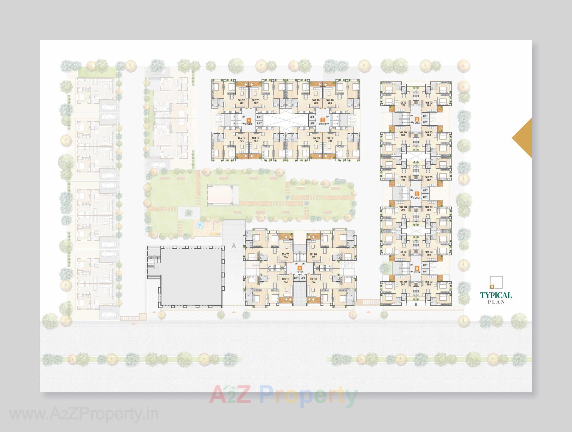 Layout of real estate project Burj Mastana located at Vavol, Gandhinagar, Gujarat