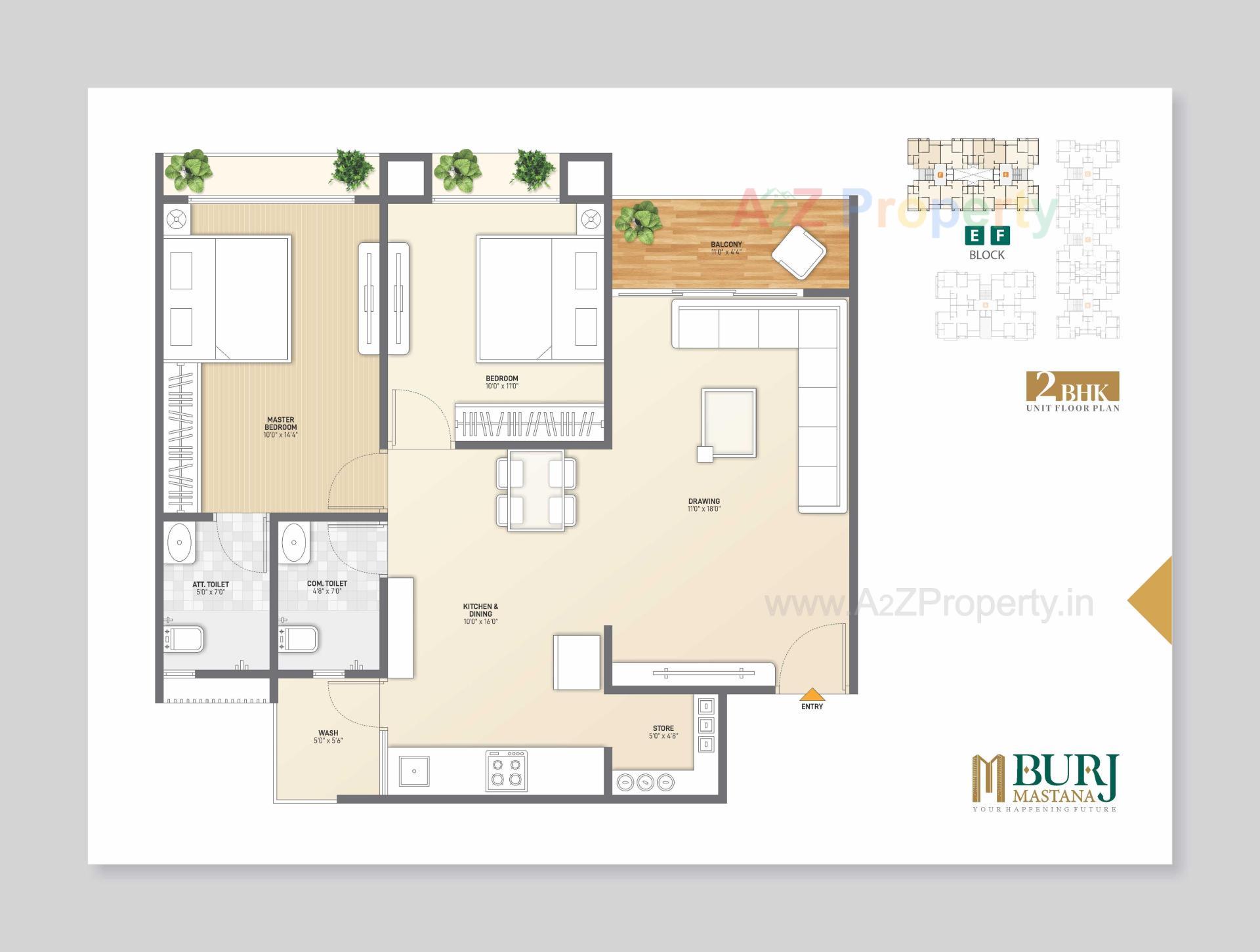 Layout of real estate project Burj Mastana located at Vavol, Gandhinagar, Gujarat
