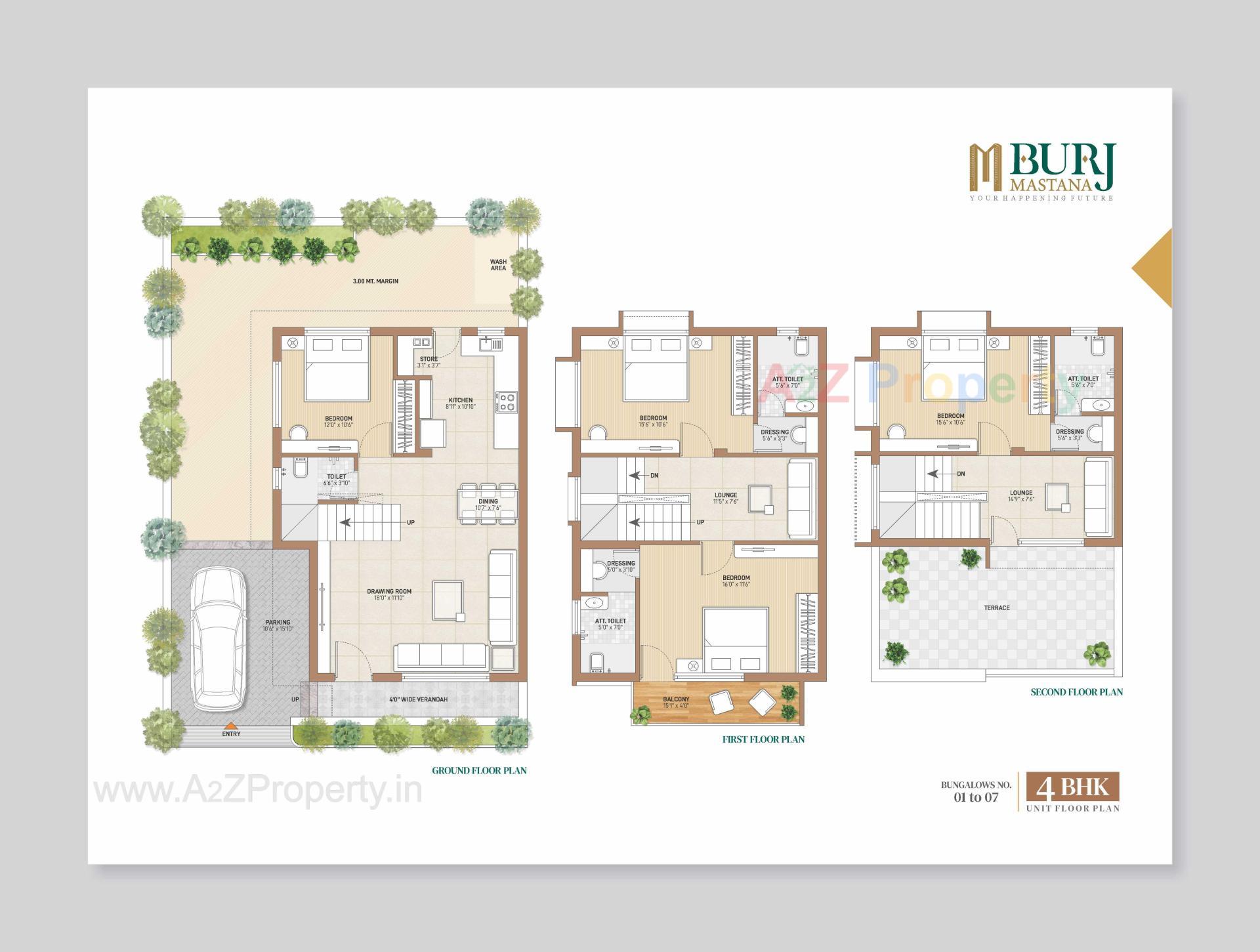 Layout of real estate project Burj Mastana located at Vavol, Gandhinagar, Gujarat